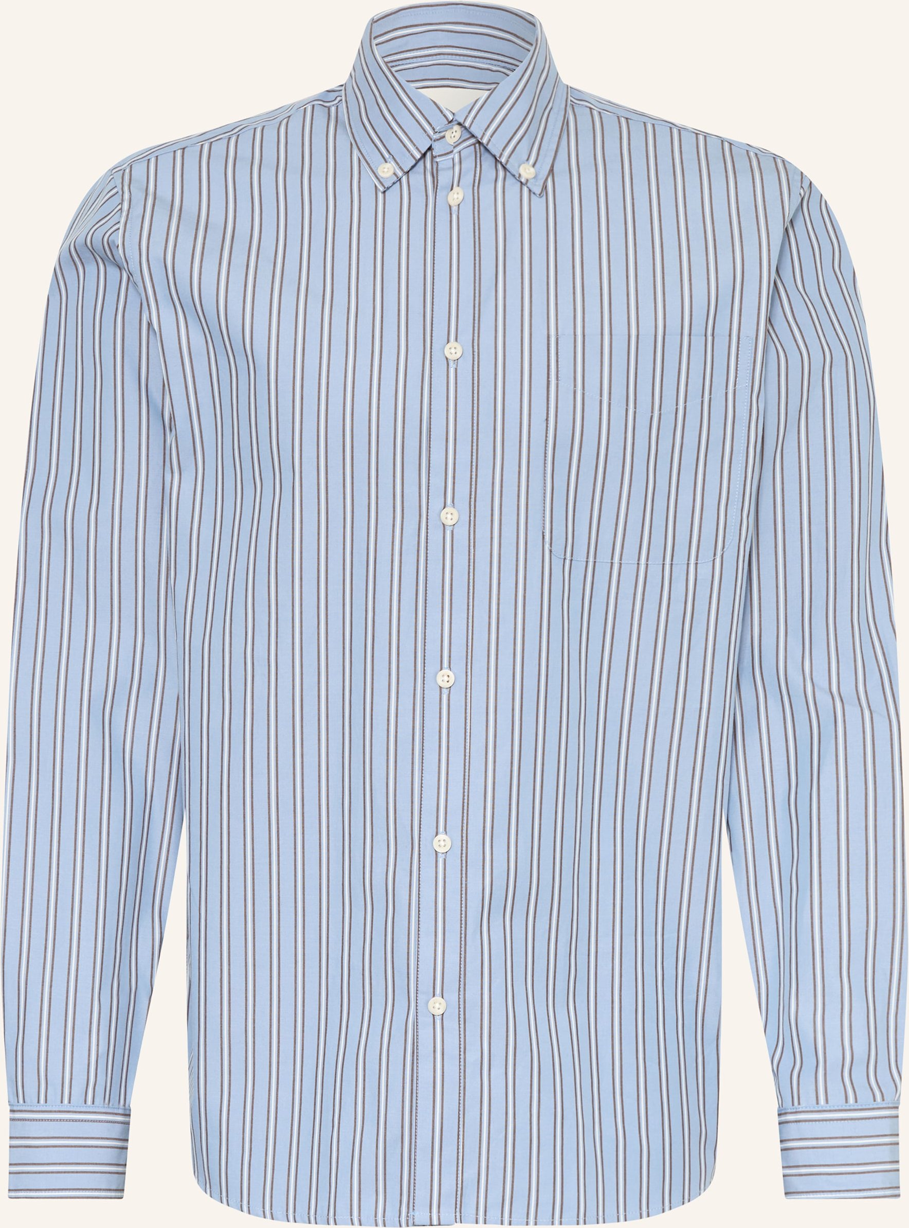 Les Deux Hemd Kent Loose Fit blau