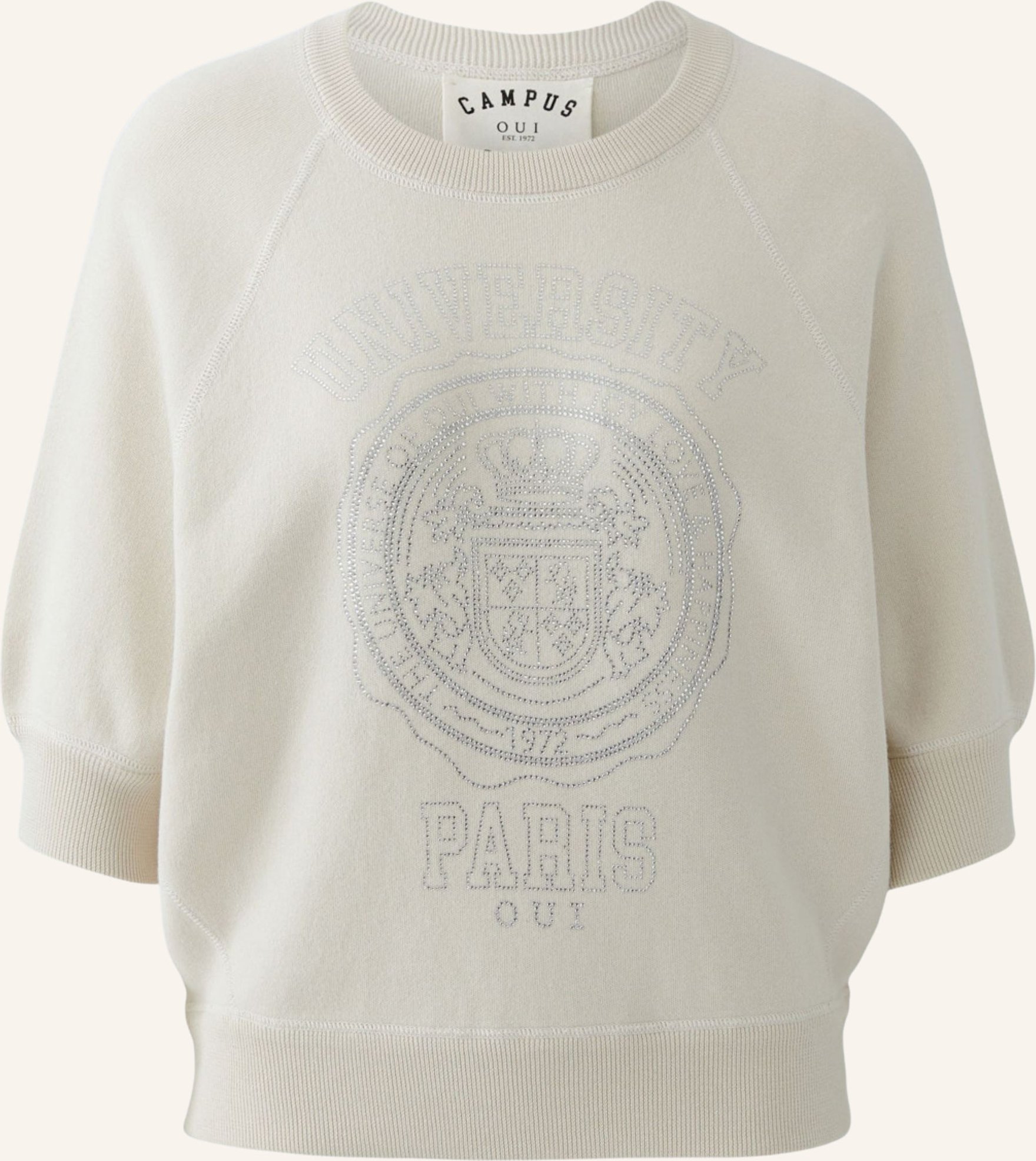 Oui Pullover grau