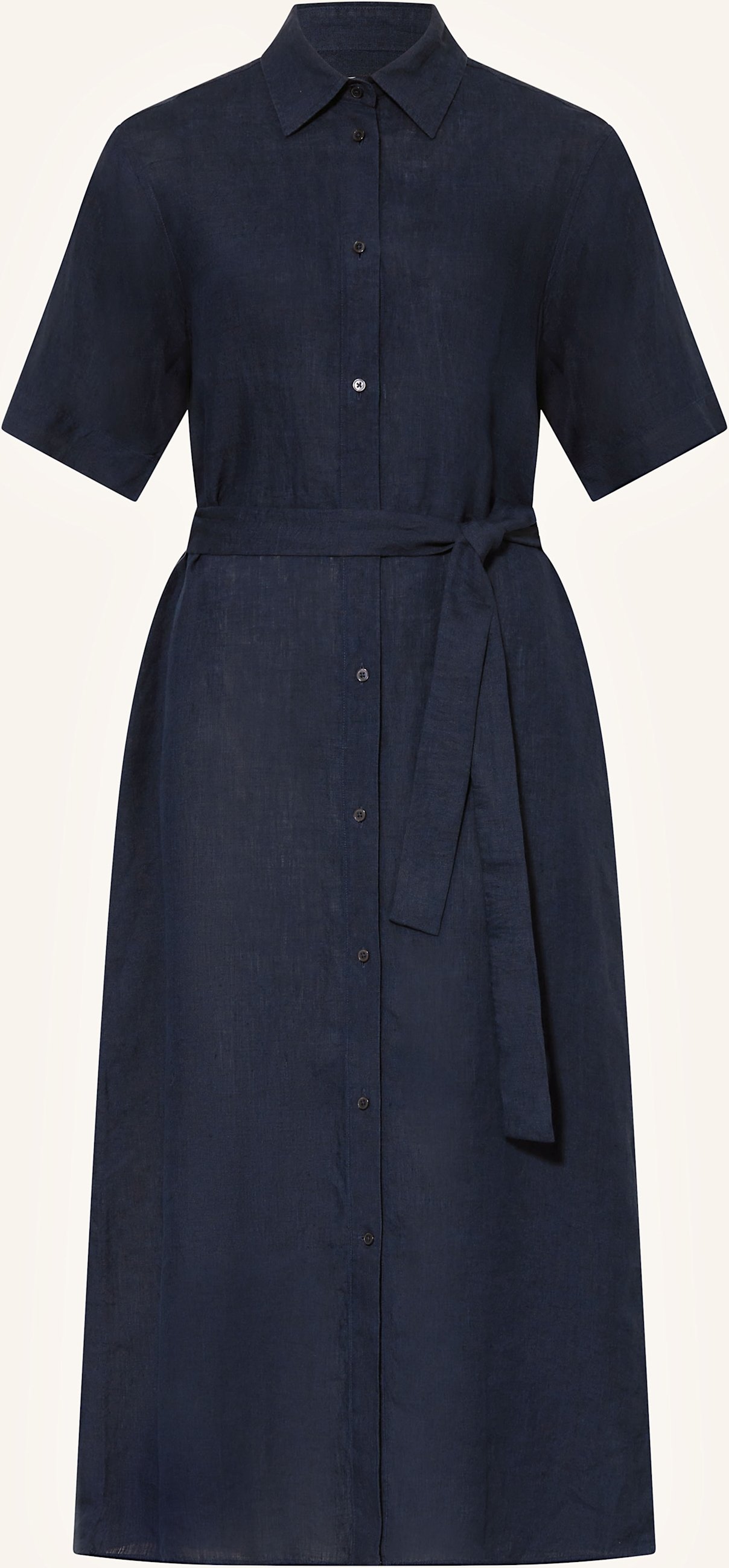 Gant Hemdblusenkleid Aus Leinen blau