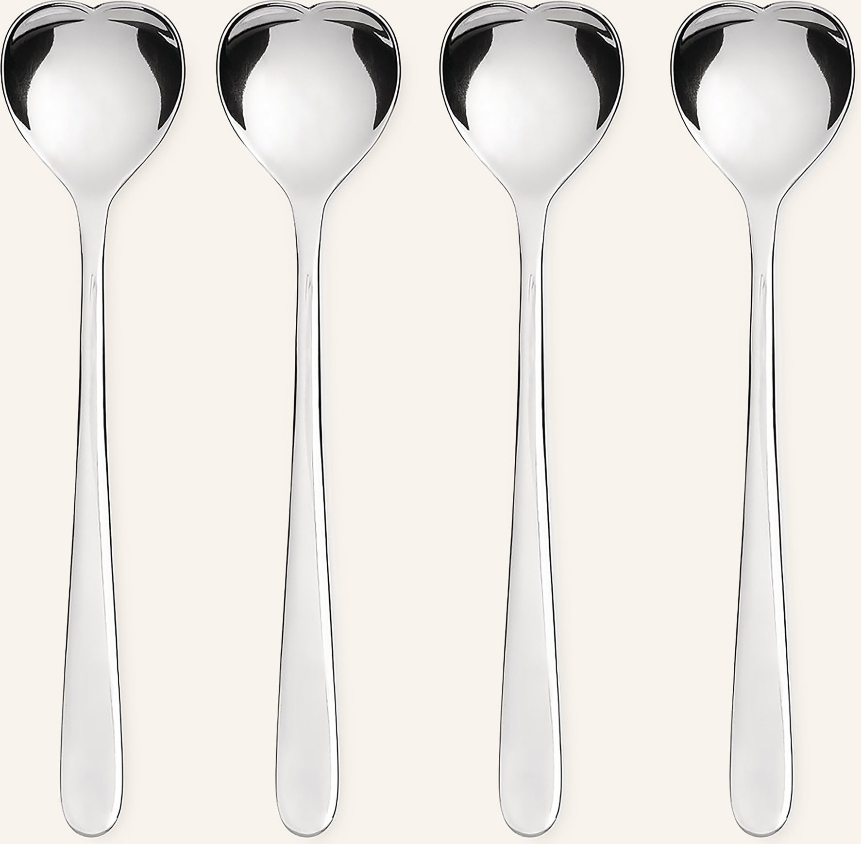 Thumbnail - Alessi 4er-Set Eislöffel Big Love silber