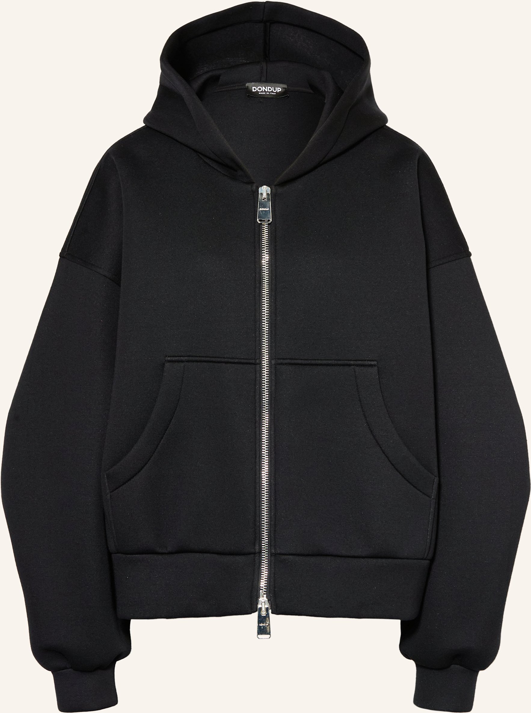 Dondup Oversized-Sweatjacke Felpa schwarz