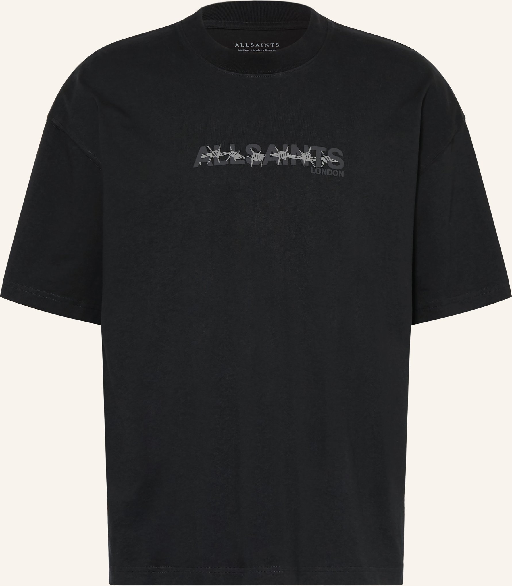 Allsaints Oversized-Shirt Deterent schwarz