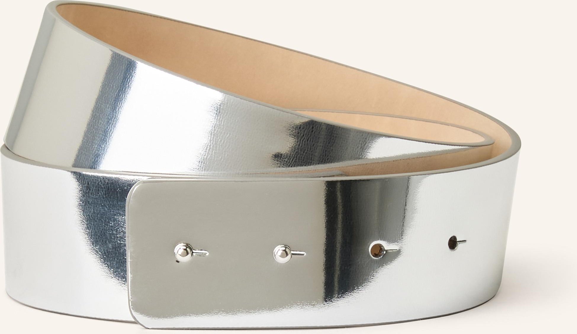Kinga Mathe Ledergürtel silber