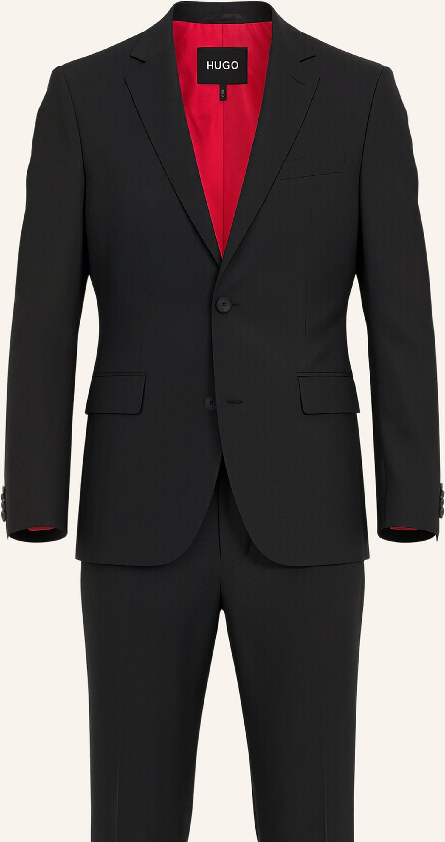 Hugo Business Anzug Karlo-flips251x Modern Fit schwarz