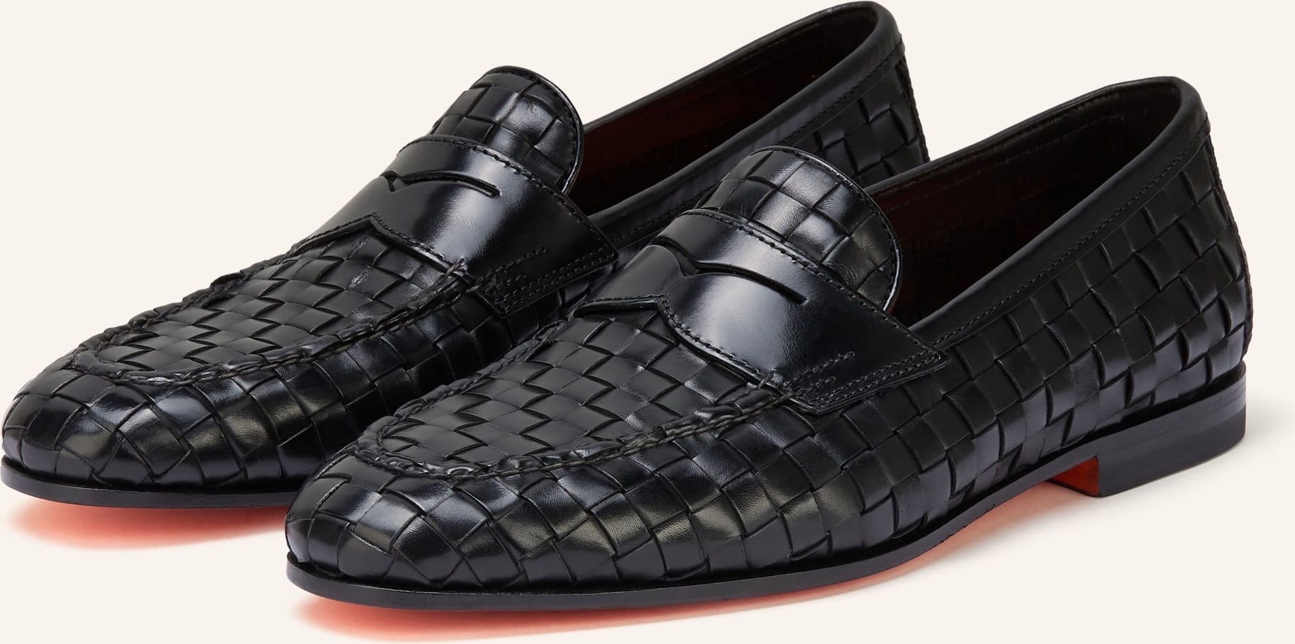 Santoni Penny-Loafer Door Dama schwarz
