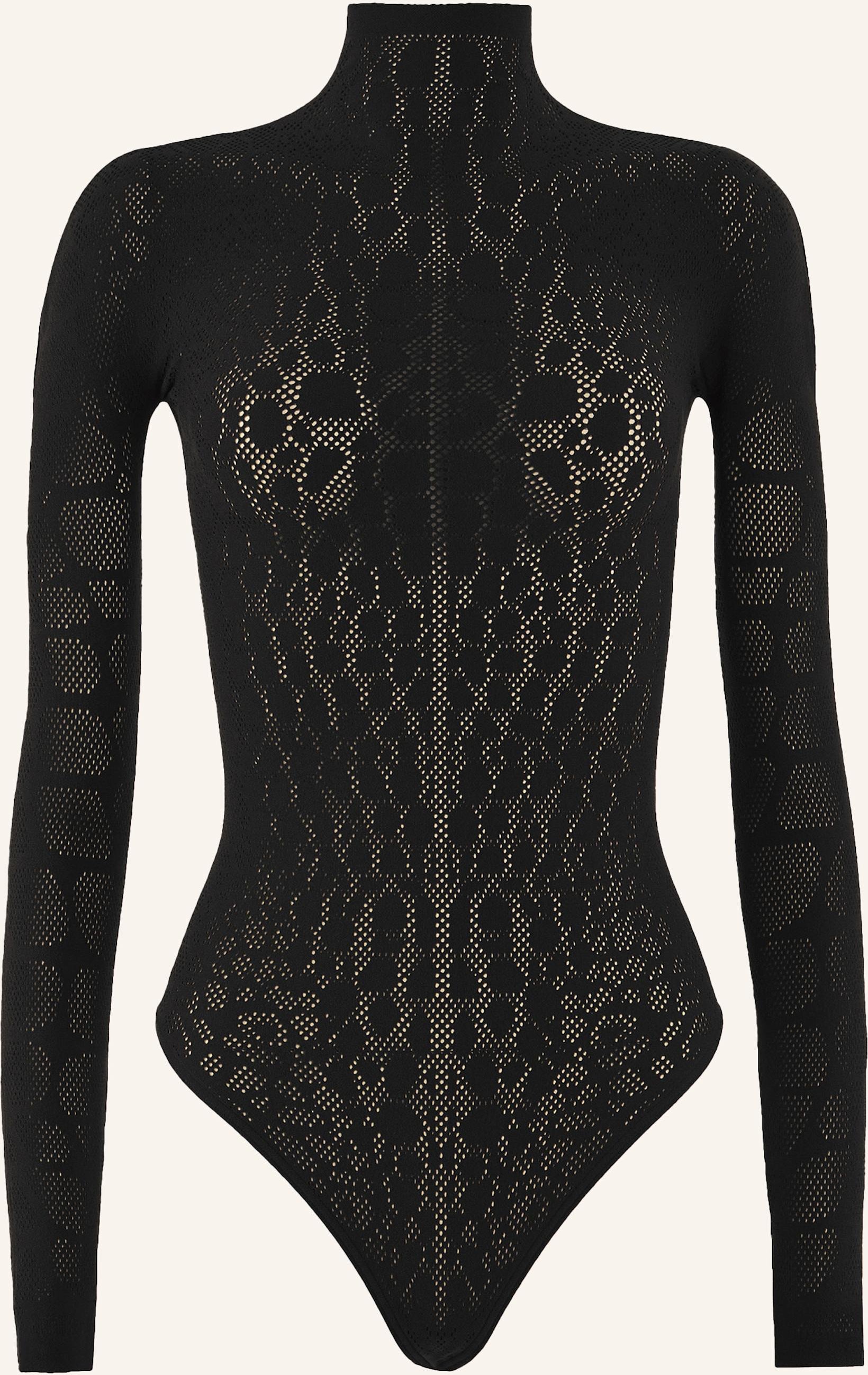 Wolford Body Reptile Net String Body schwarz