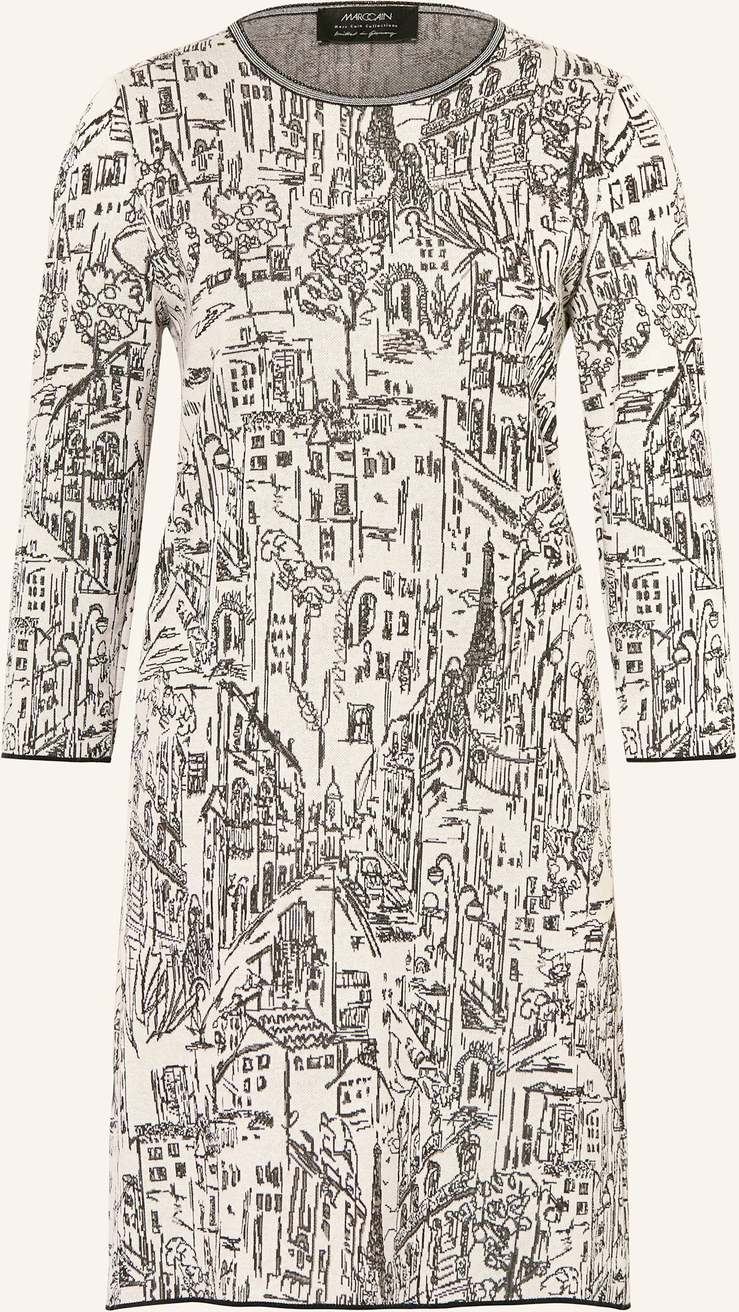 Thumbnail - Marc Cain Strickkleid Mit Glitzergarn Und 3/4-Arm beige