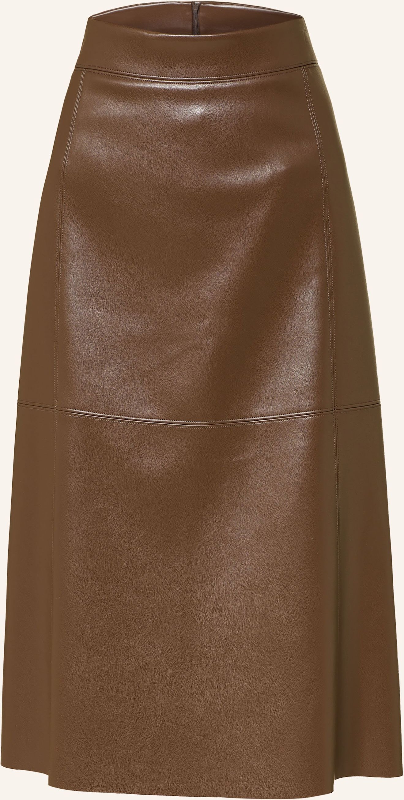 S Max Mara Rock Plata In Lederoptik braun