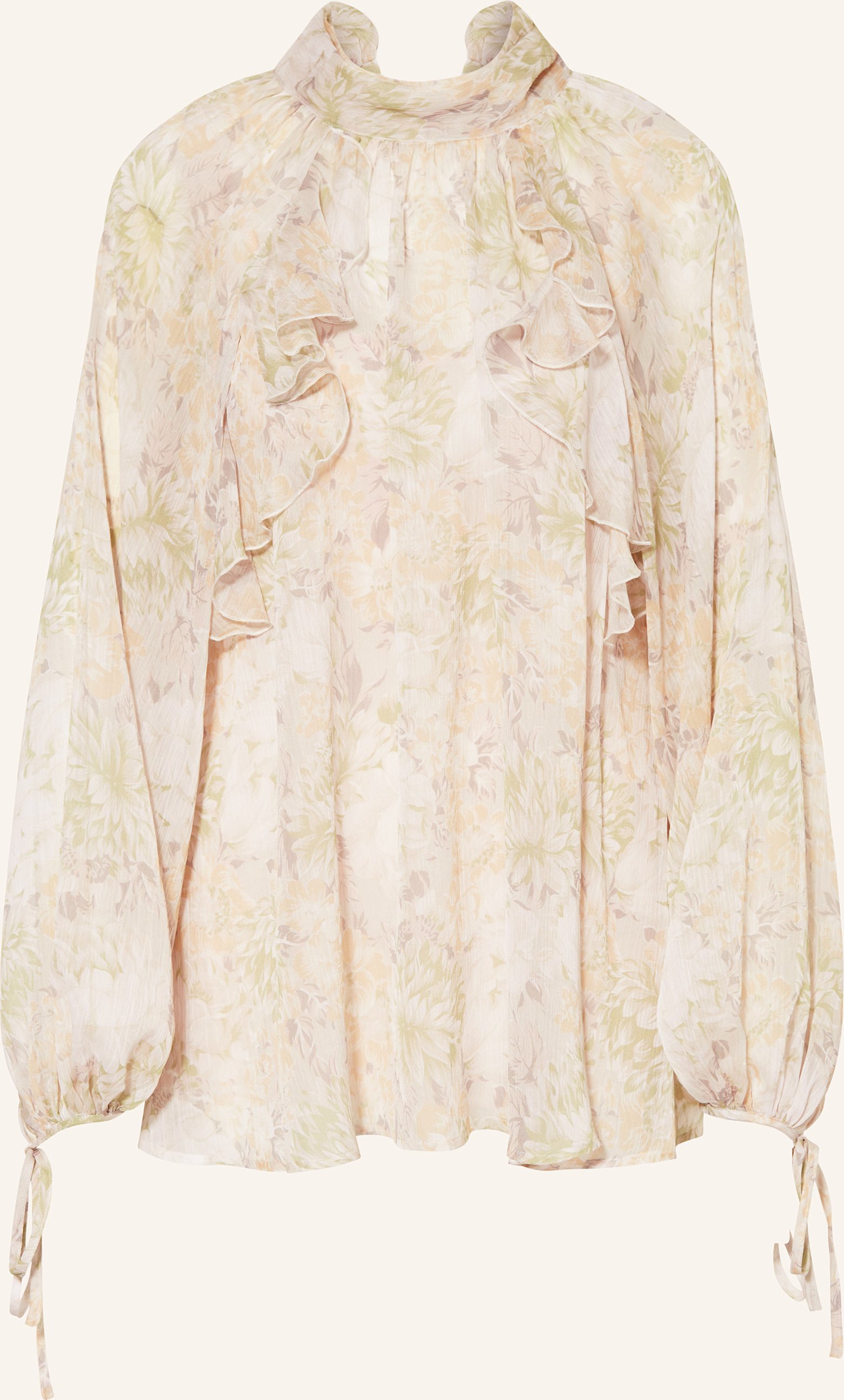 Mrs & Hugs Schluppenbluse Mit Volants rosa