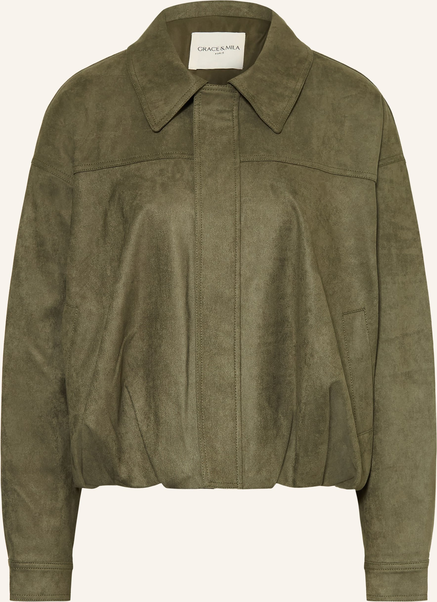 Grace & Mila Jacke Verve In Lederoptik gruen