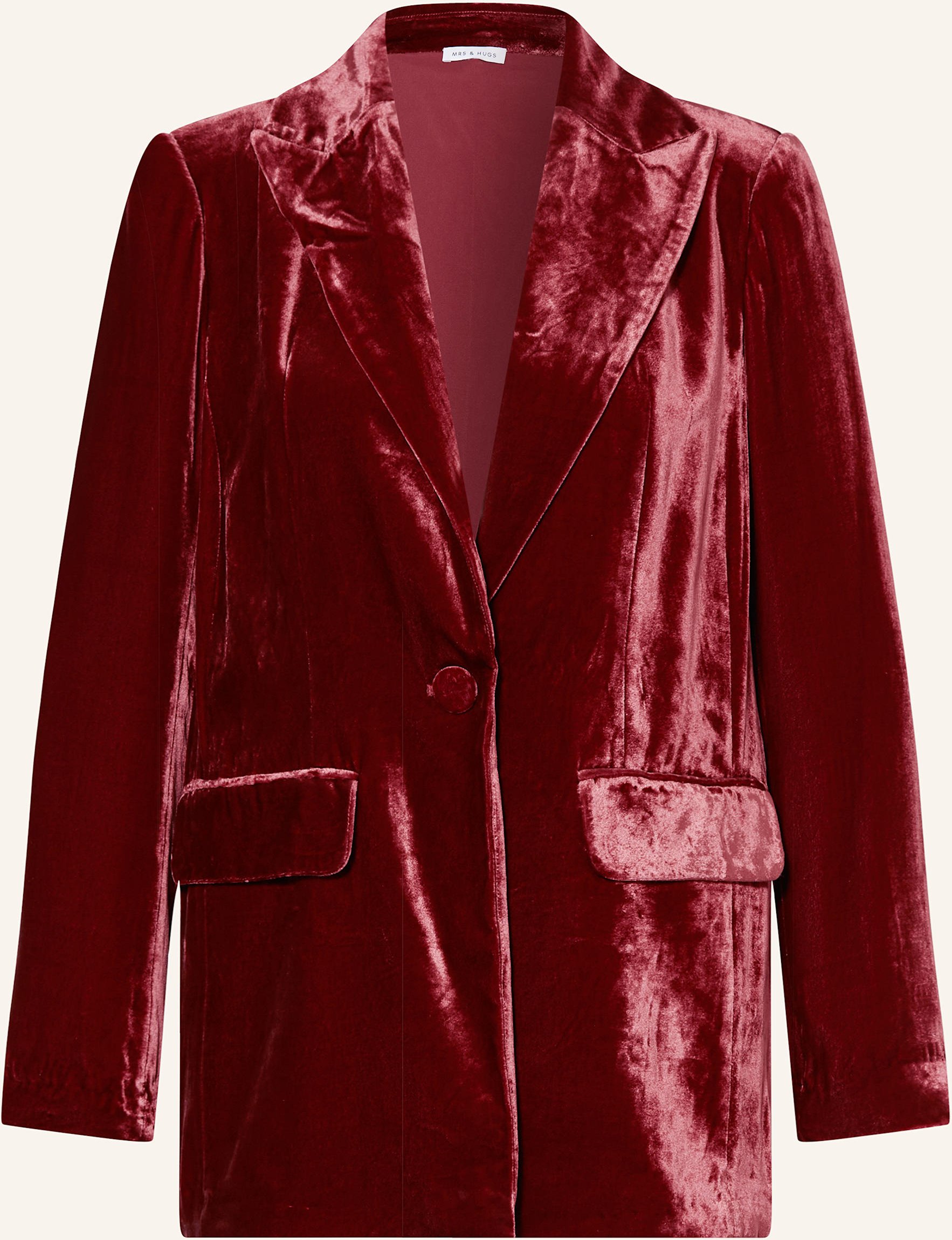 Mrs & Hugs Samtblazer rot