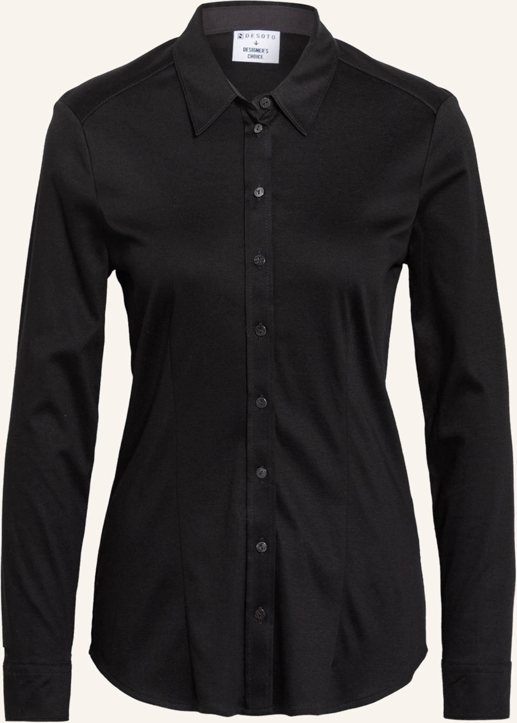 Thumbnail - Desoto Hemdbluse Pia Aus Jersey schwarz