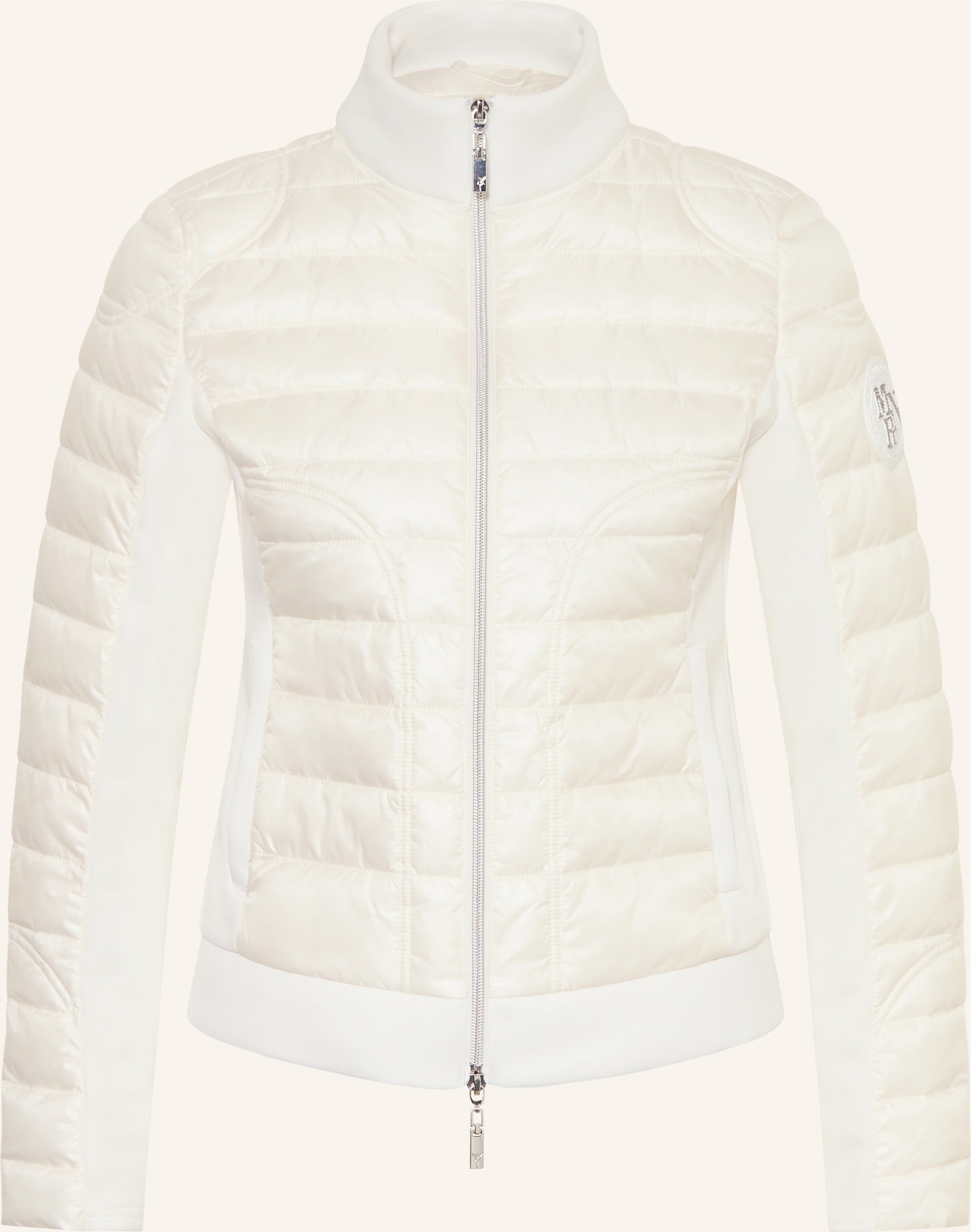 Thumbnail - Monari Steppjacke Im Materialmix Mit Schmucksteinen weiss