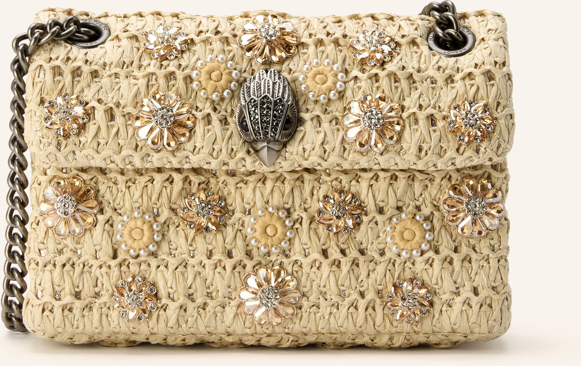 Kurt Geiger Umhängetasche Kensington Mini Mit Schmucksteinen beige