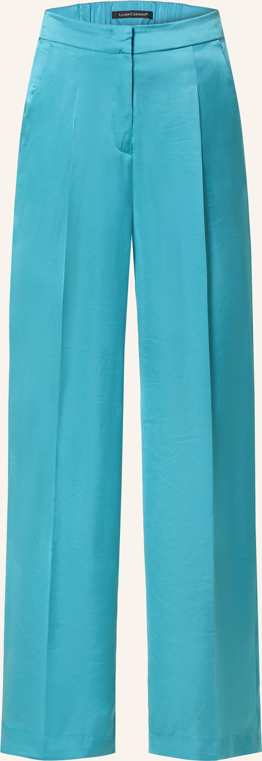 Thumbnail - Luisa Cerano Marlenehosen Aus Satin blau