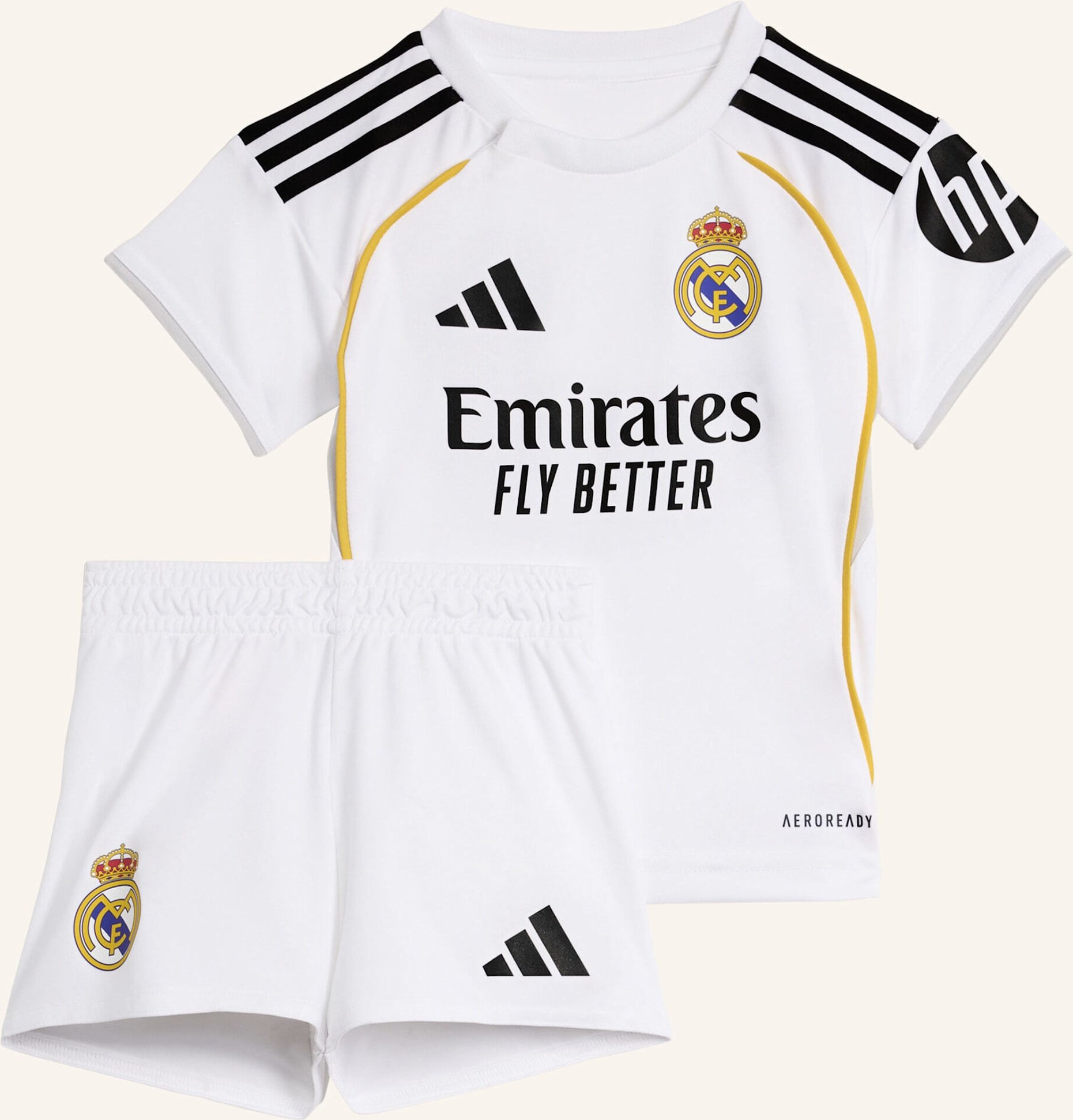 Adidas Real Madrid 25/26 Baby Kids Heimausrüstung weiss