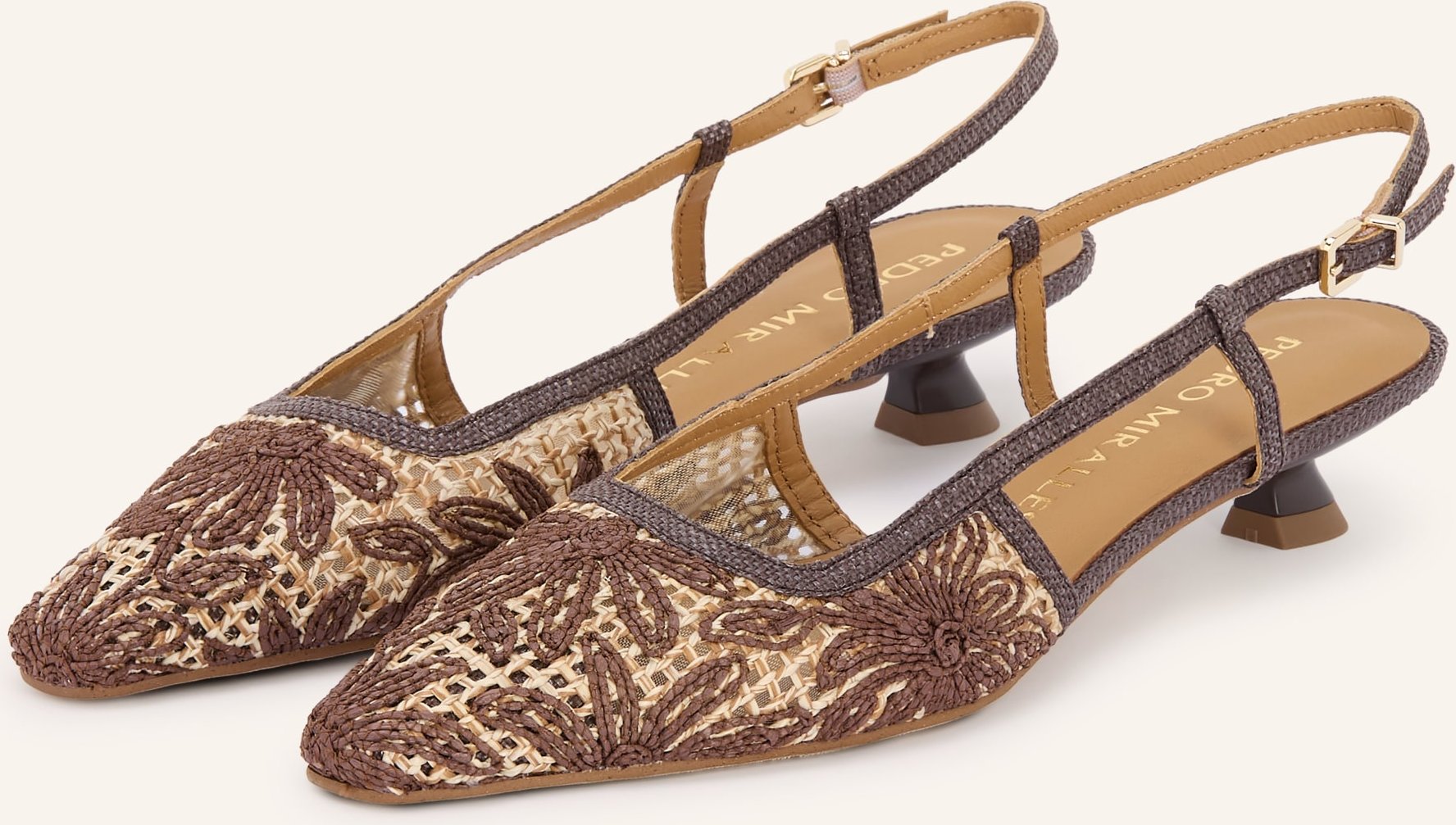 Pedro Miralles Slingpumps Airo braun