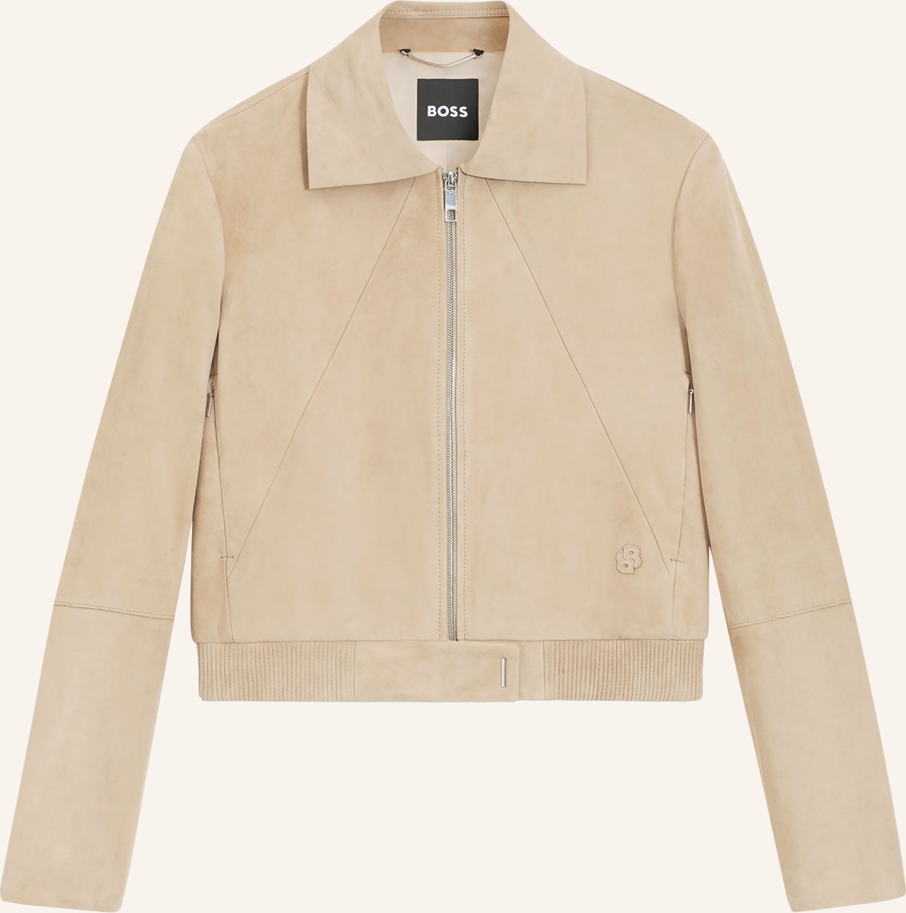 Boss Lederblouson Salene beige