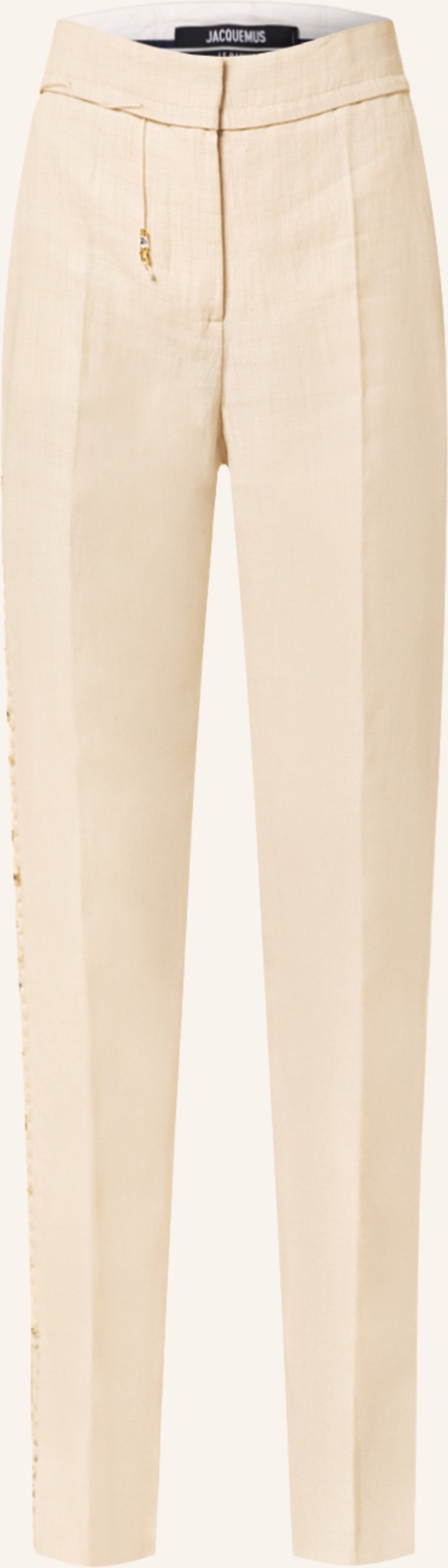 Jacquemus Hose Le Pantalon Tibau Brode Mit Leinen weiss