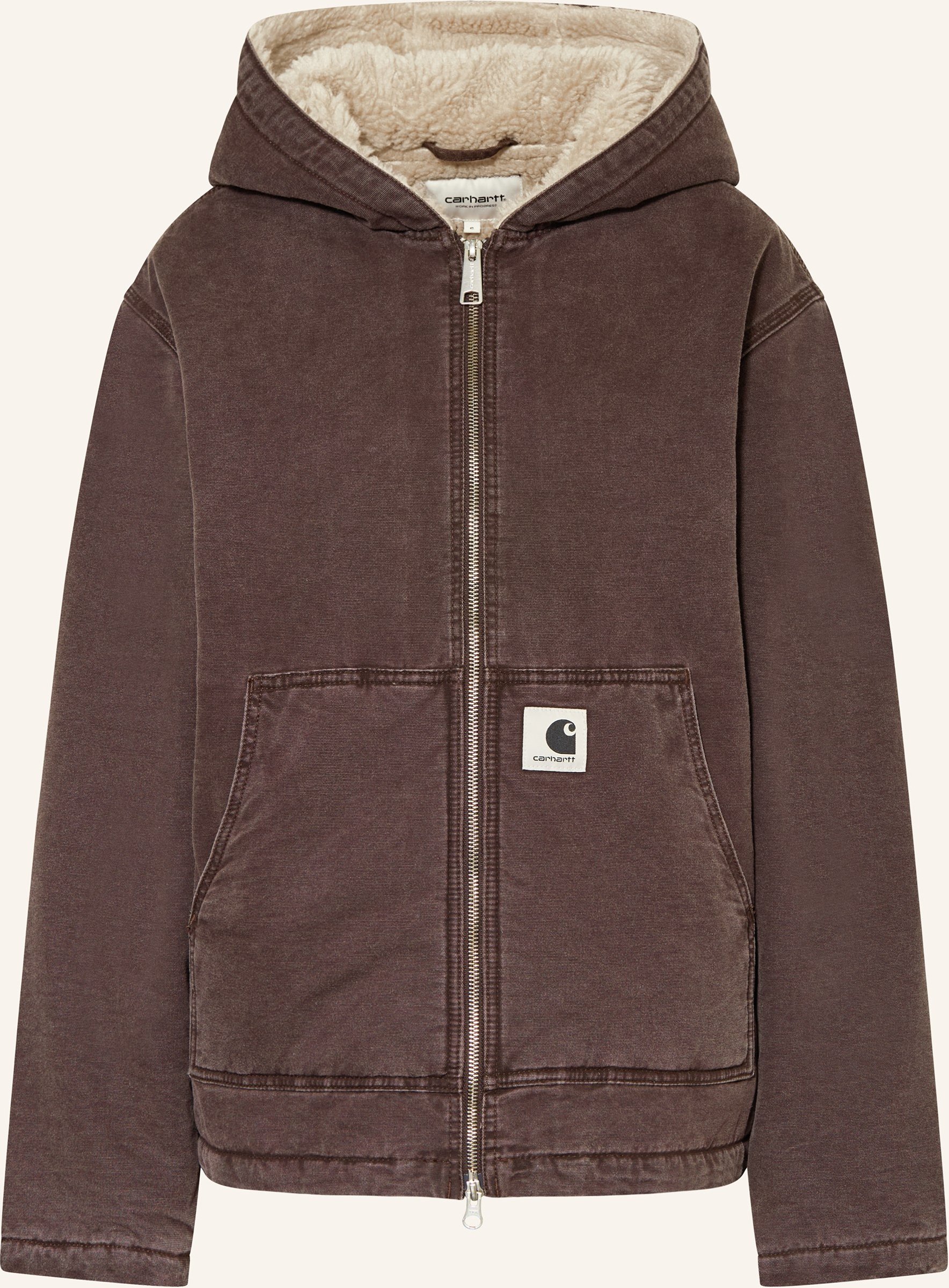 Carhartt Wip Jeansjacke Mitch Mit Teddyfell grau