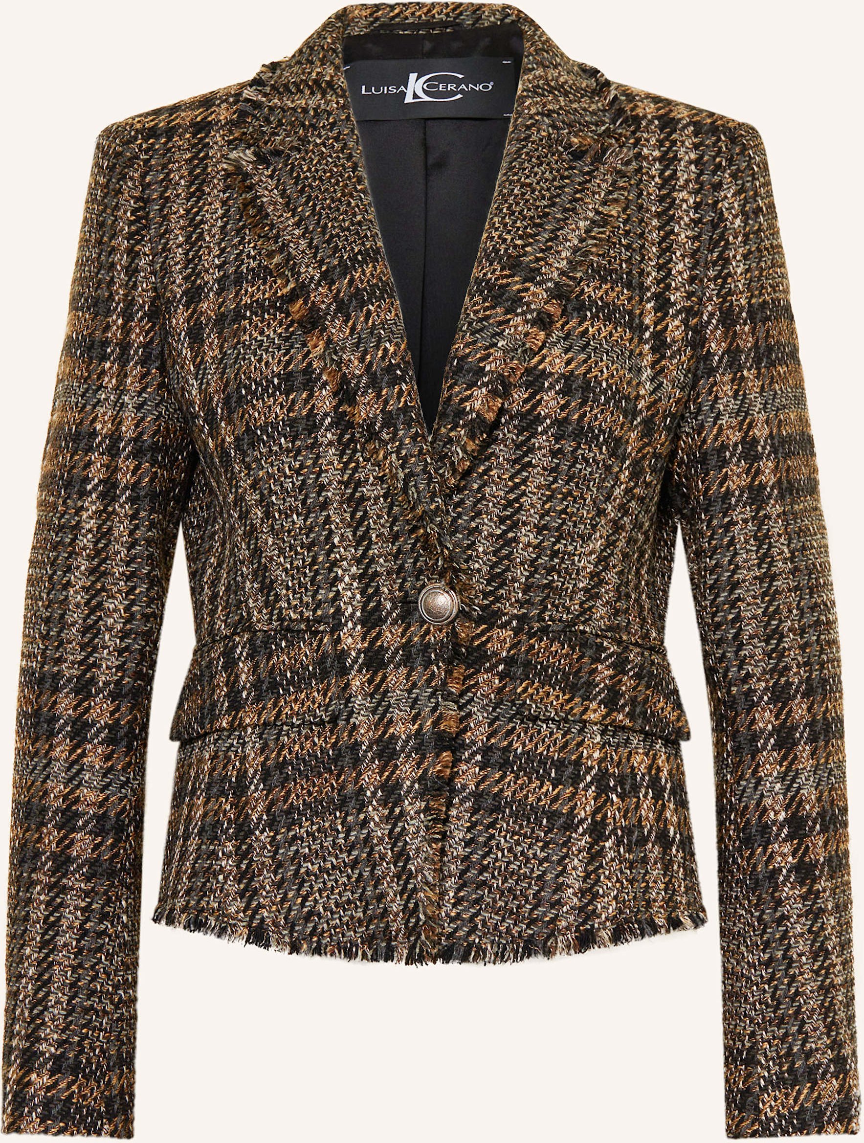 Luisa Cerano Tweed-Blazer braun