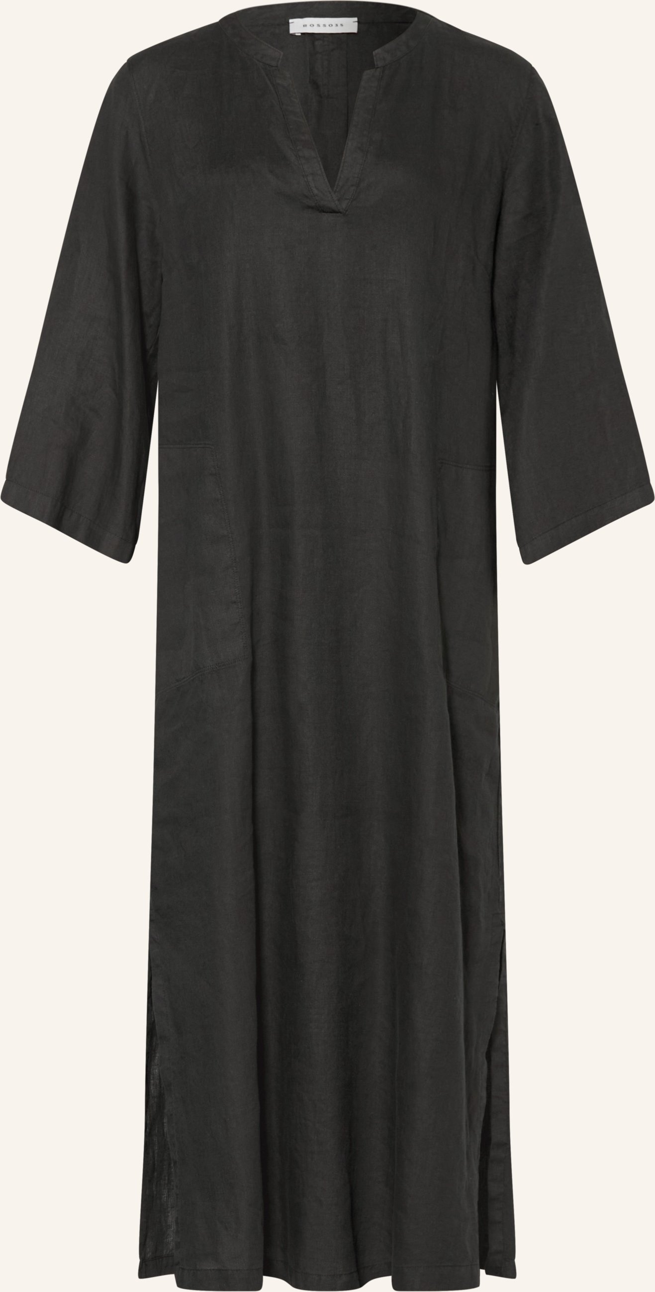 rosso35 Leinenkleid Mit 3/4-Arm schwarz