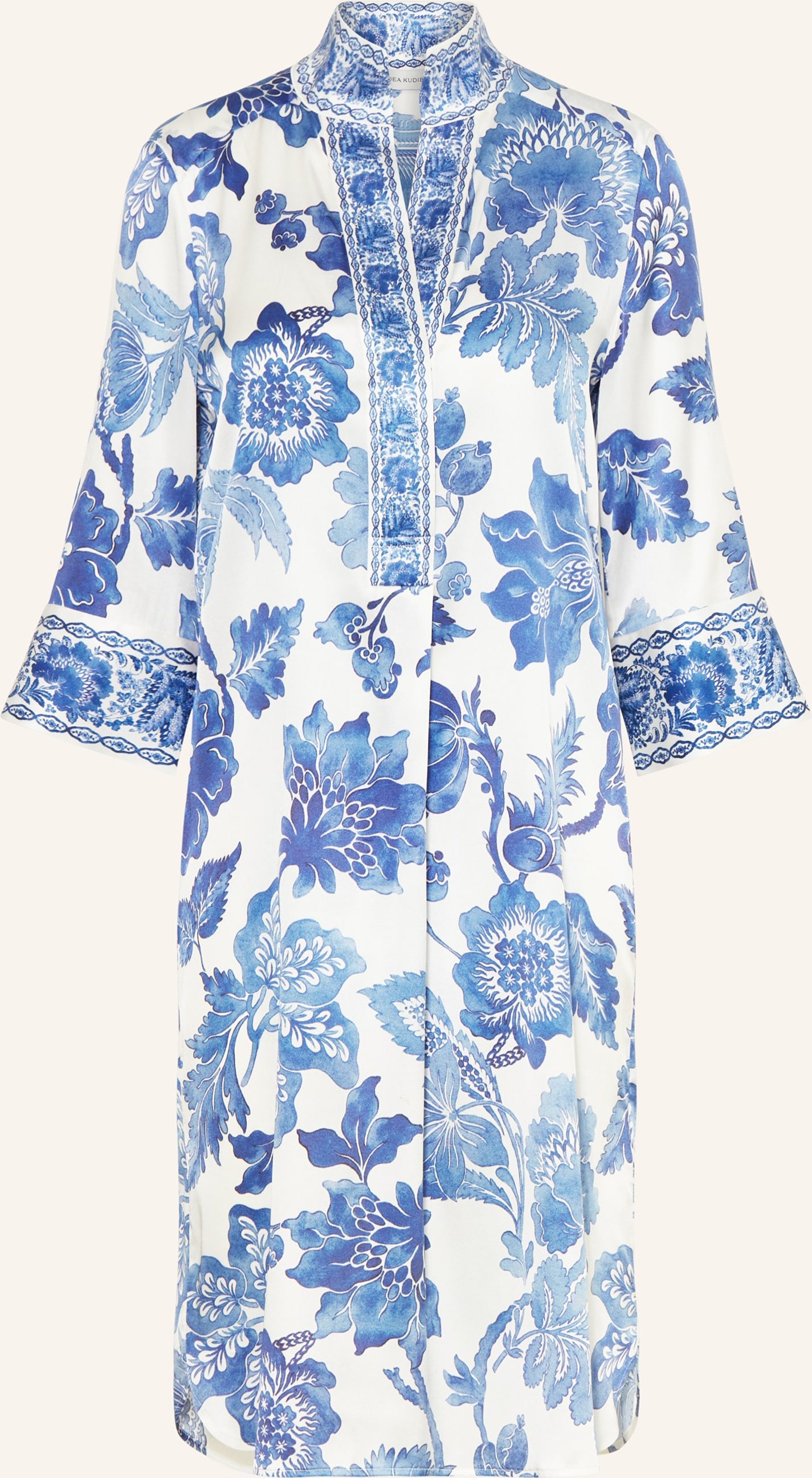 Dea Kudibal Seidenkleid Kamillesdea Mit 3/4-Arm blau