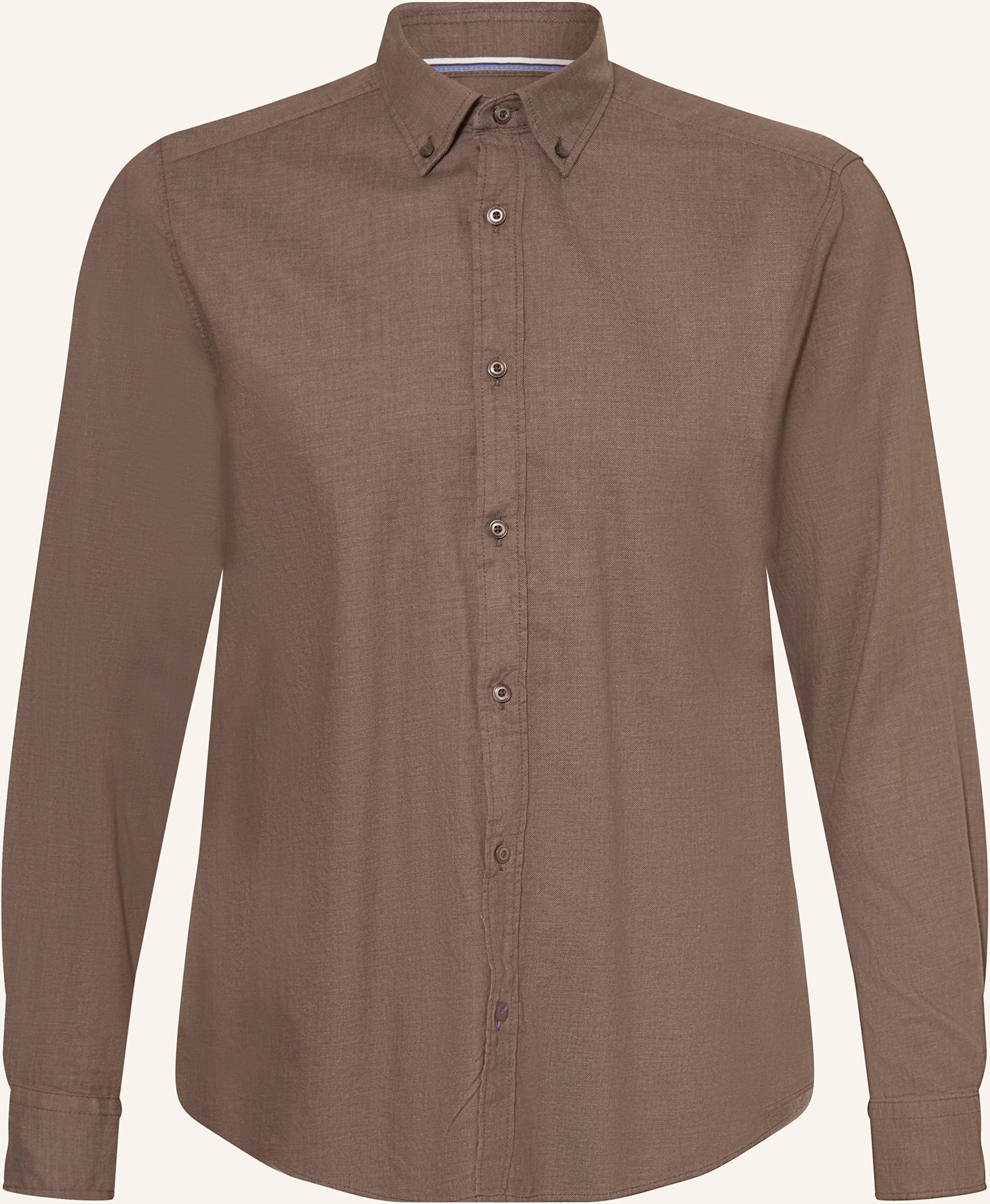 Olymp Hemd Casual Regular Fit braun