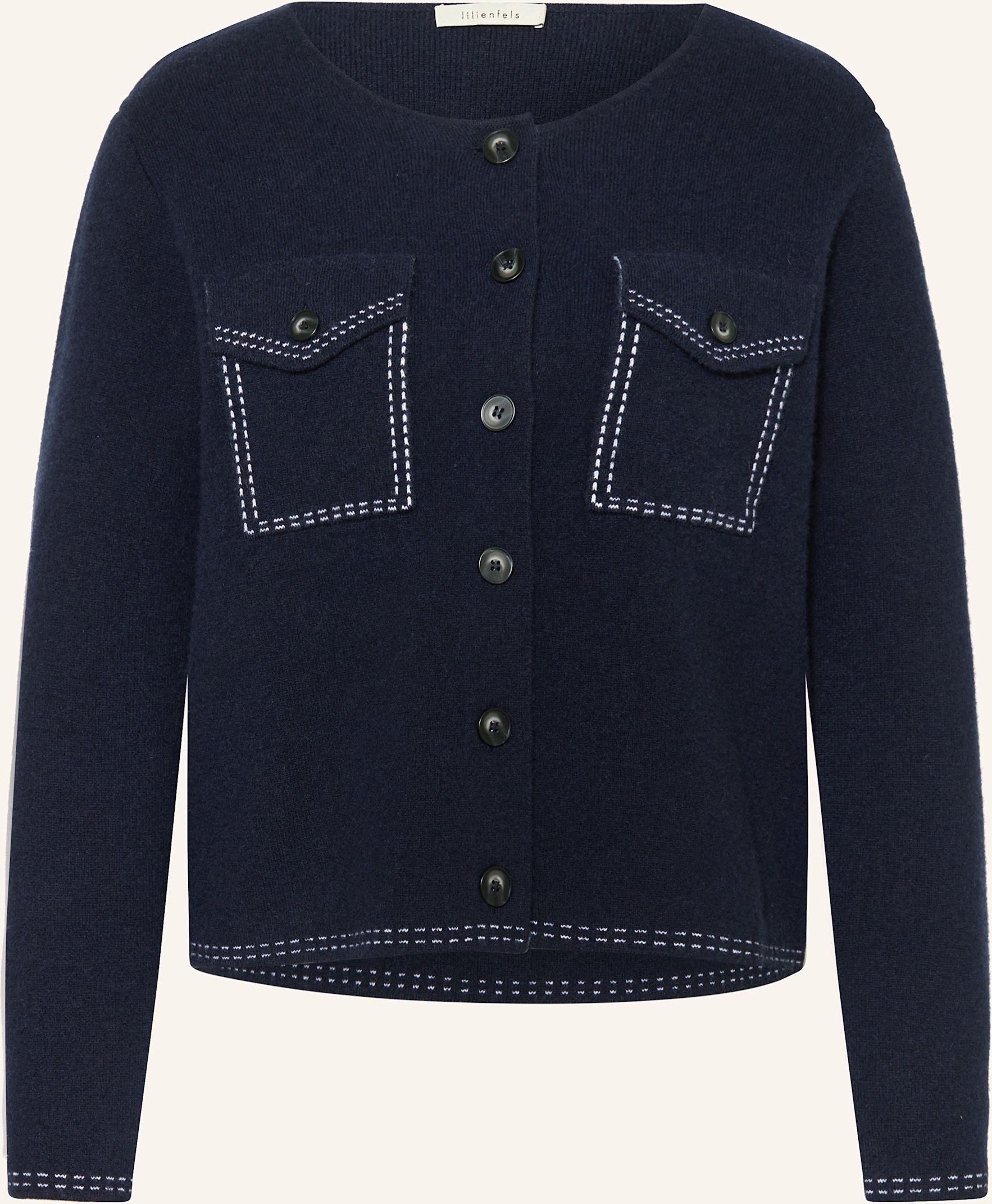 Lilienfels Strickjacke Mit Cashmere blau