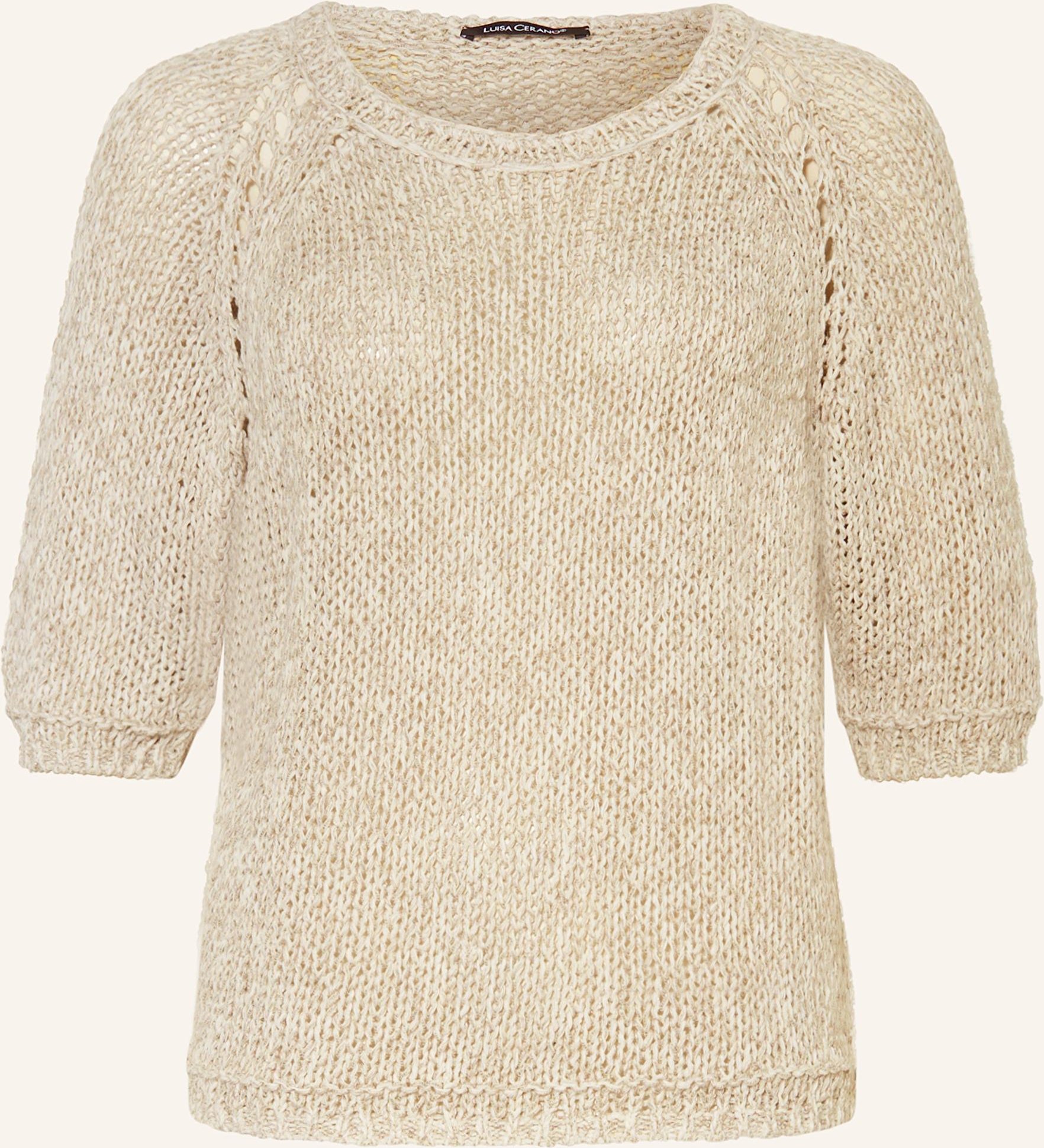 Thumbnail - Luisa Cerano Pullover Mit Leinen Und 3/4-Arm beige