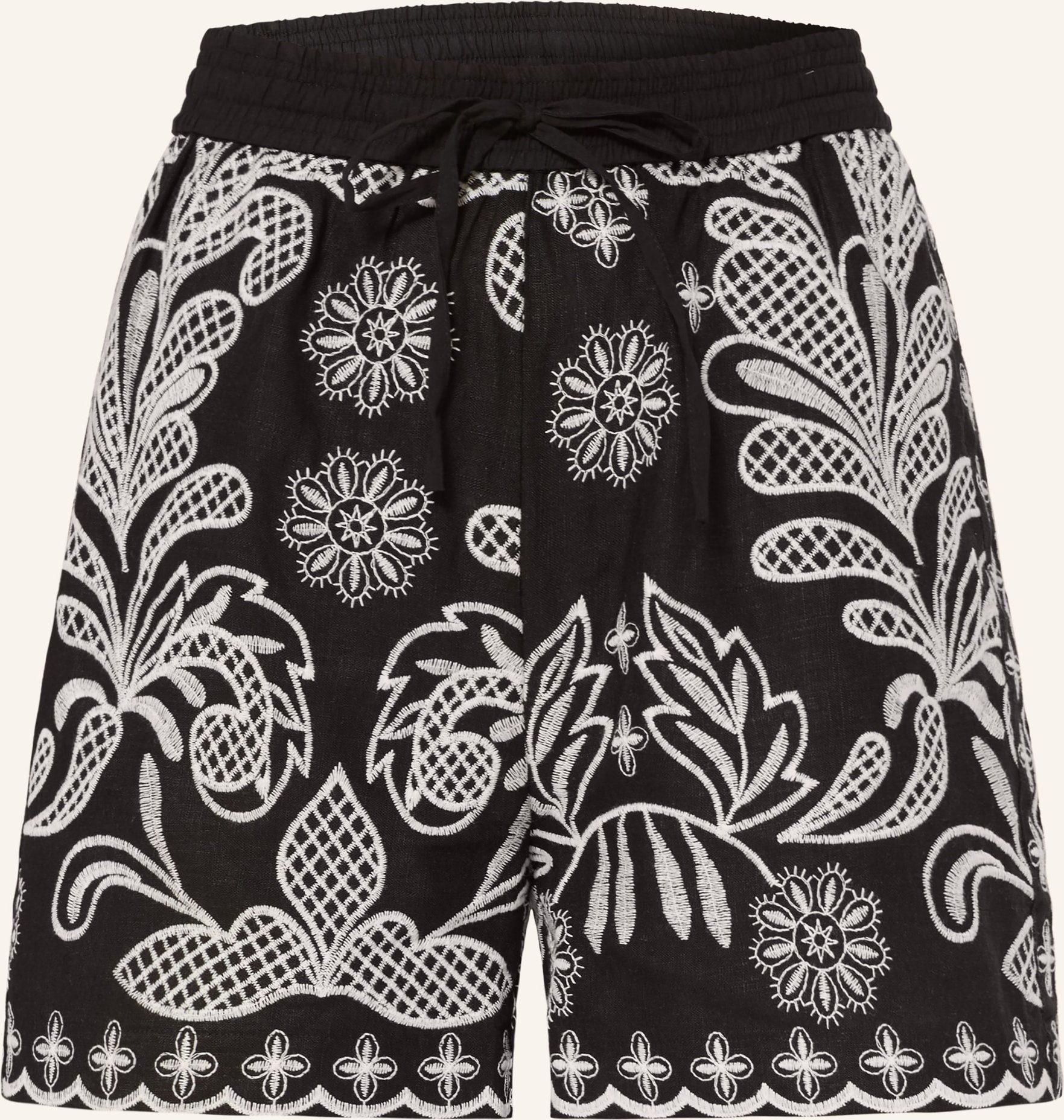 Mrs & Hugs Shorts Mit Leinen schwarz