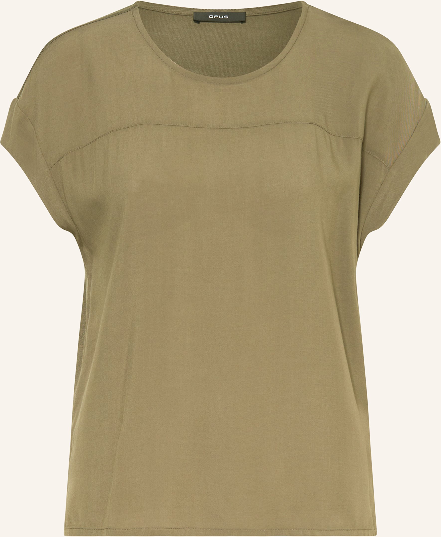 Opus T-Shirt Sesonne Im Materialmix gruen