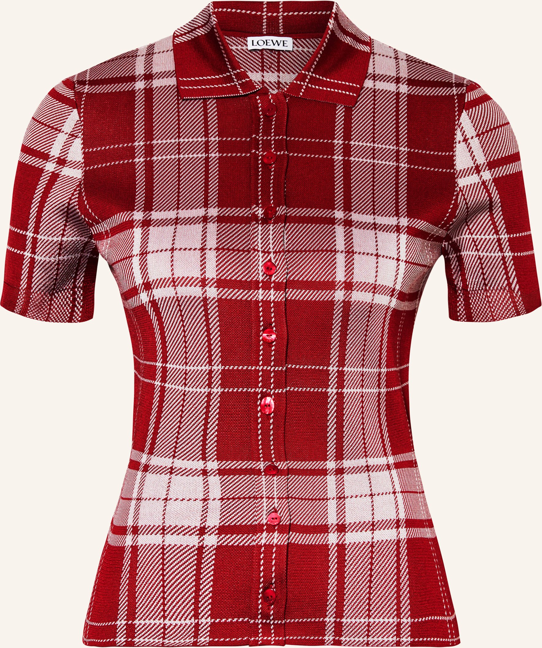 Loewe Strickbluse Aus Seide rot