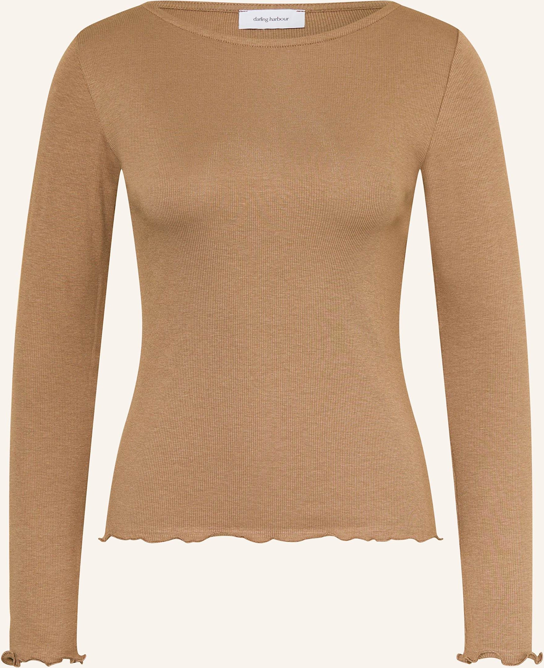 Darling Harbour Longsleeve Mit Rüschen braun