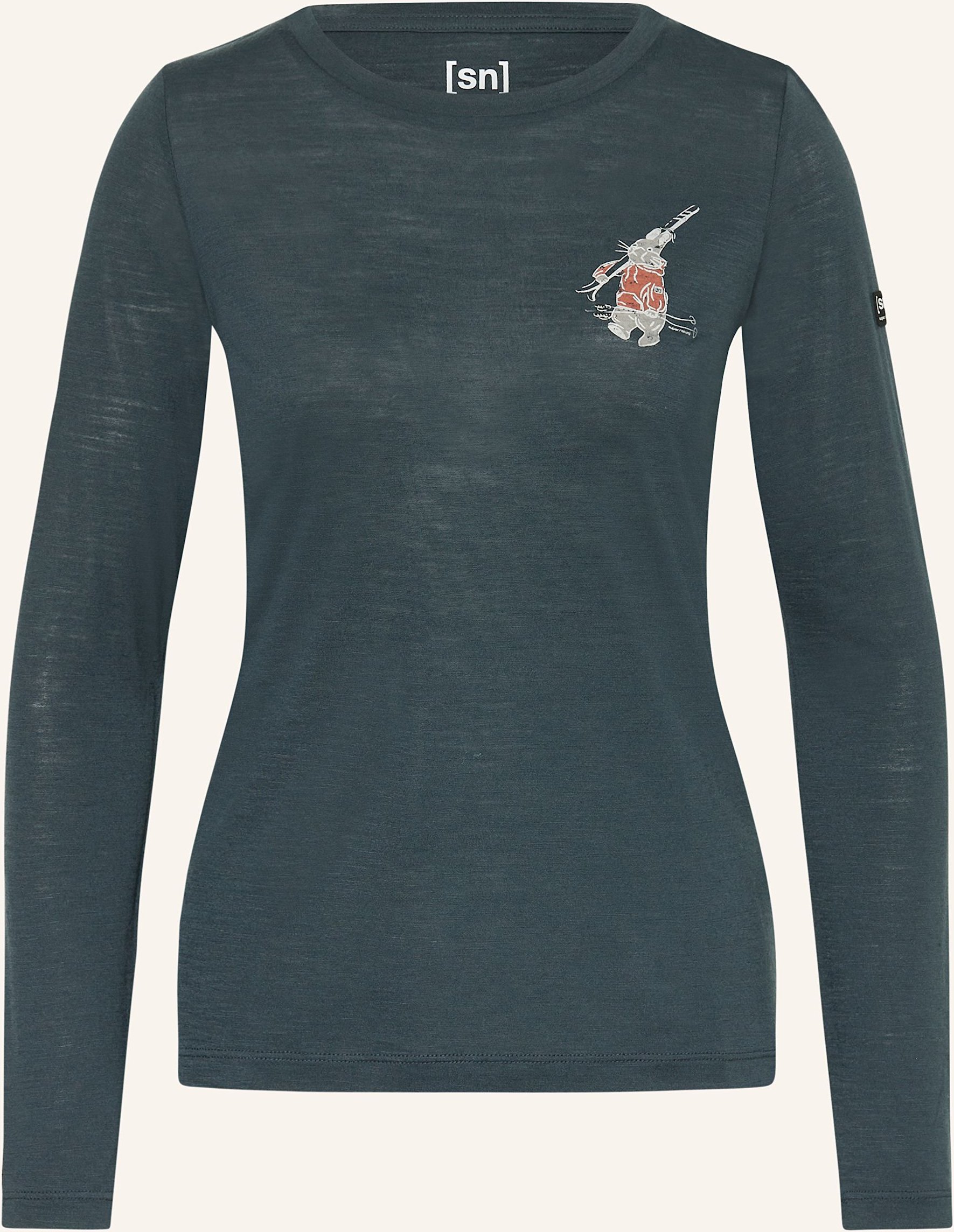 Super.Natural Funktionsshirt Lil Ski Bunny Mit Merinowolle blau