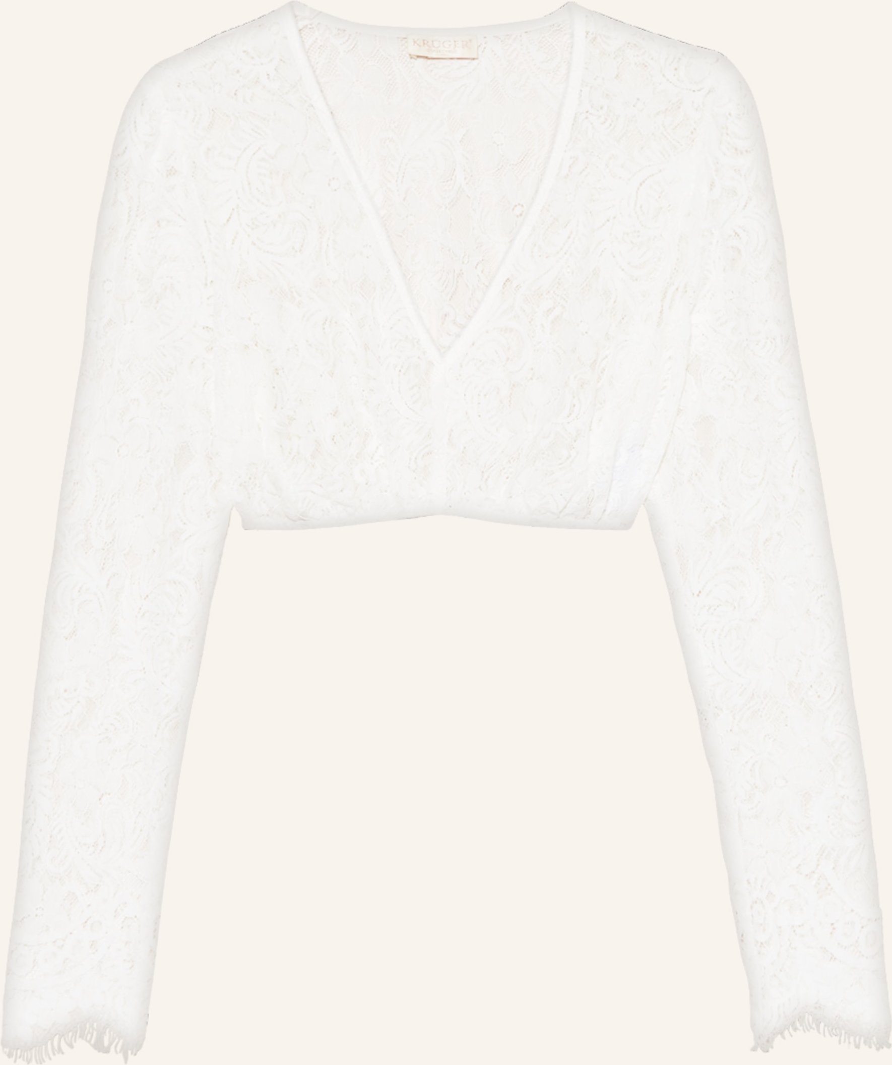Krüger Dirndlbluse Chiana Aus Spitze weiss