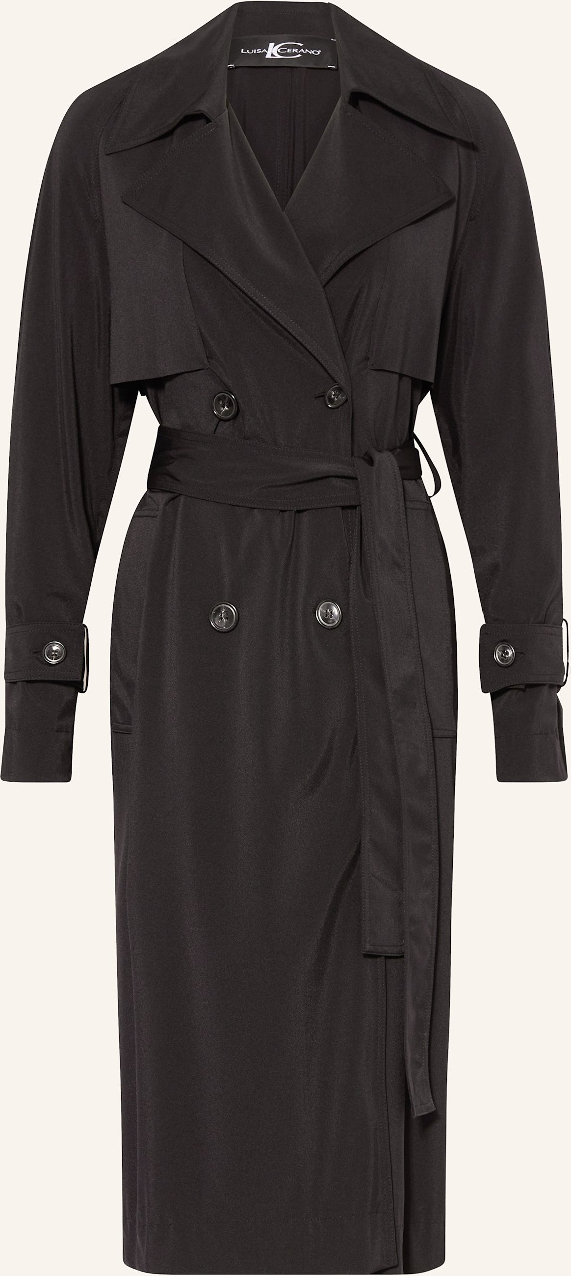 Luisa Cerano Trenchcoat Aus Jersey schwarz