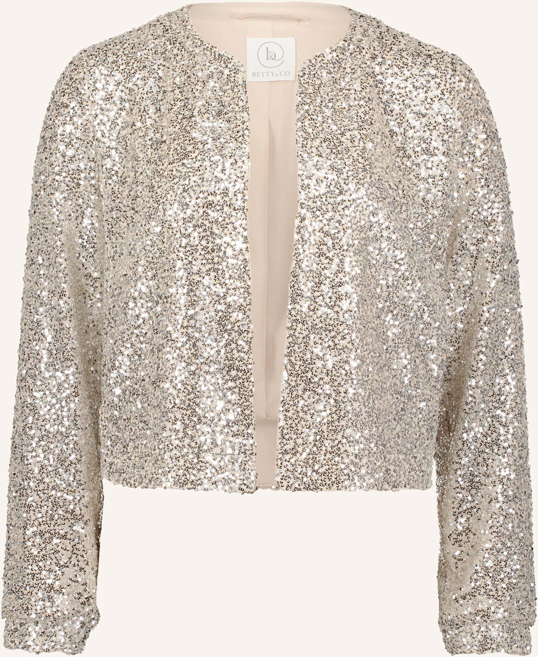 Betty&Co Blouson Mit Pailletten beige