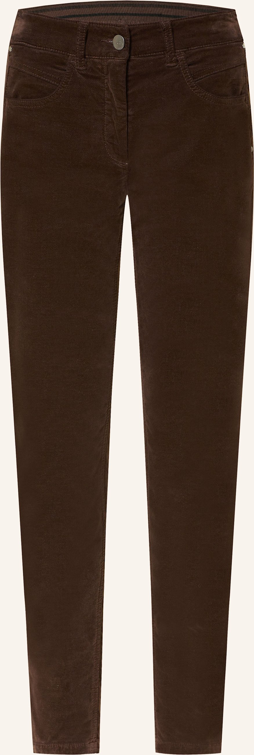 Luisa Cerano 7/8-Hose Aus Samt braun