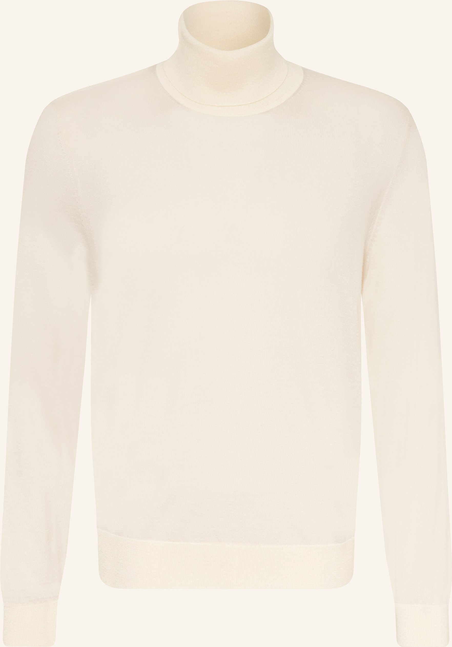Thumbnail - Boss Rollkragenpullover Hernando Aus Cashmere beige