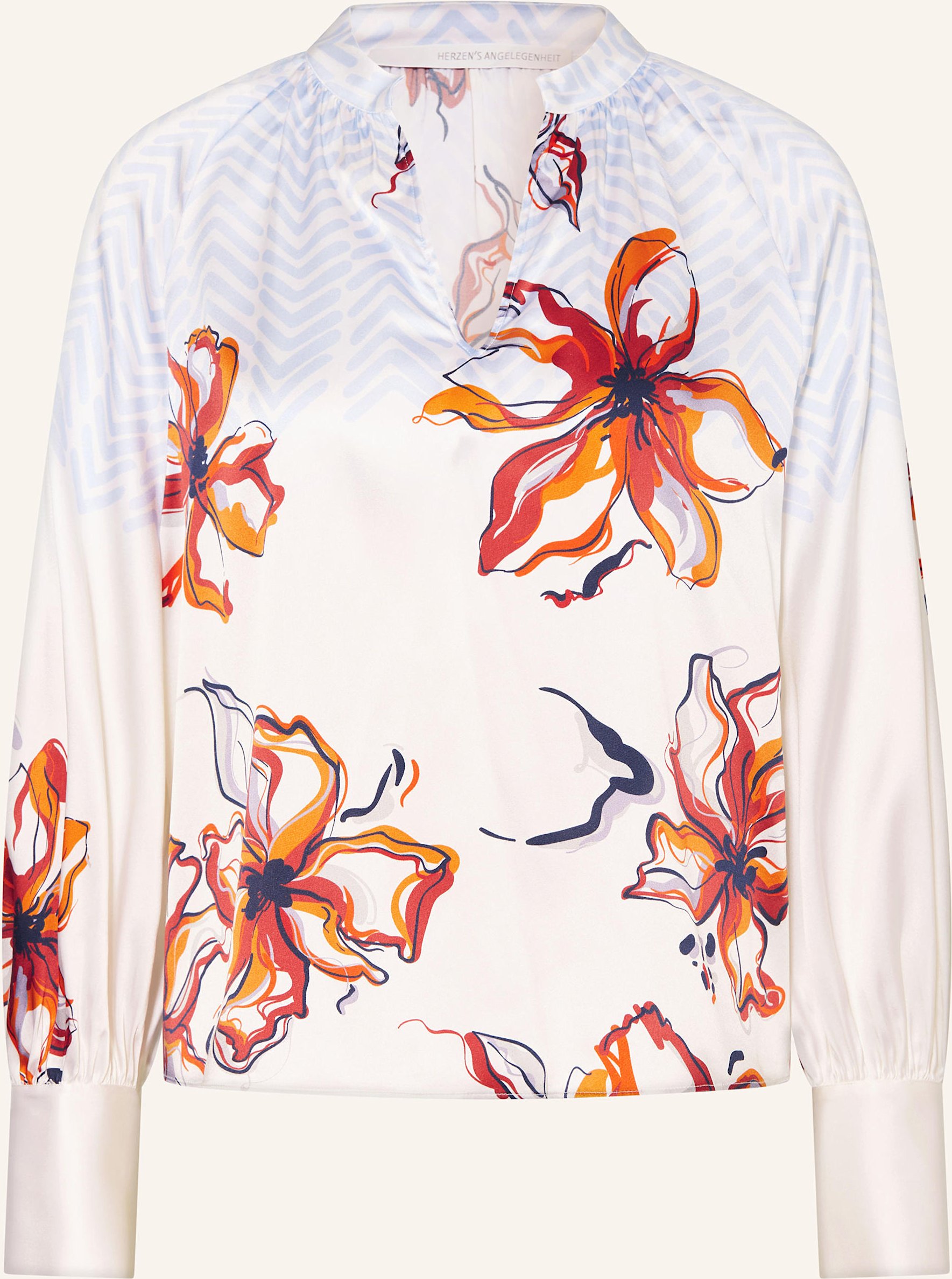 Herzen's Angelegenheit Blusenshirt Aus Seide orange