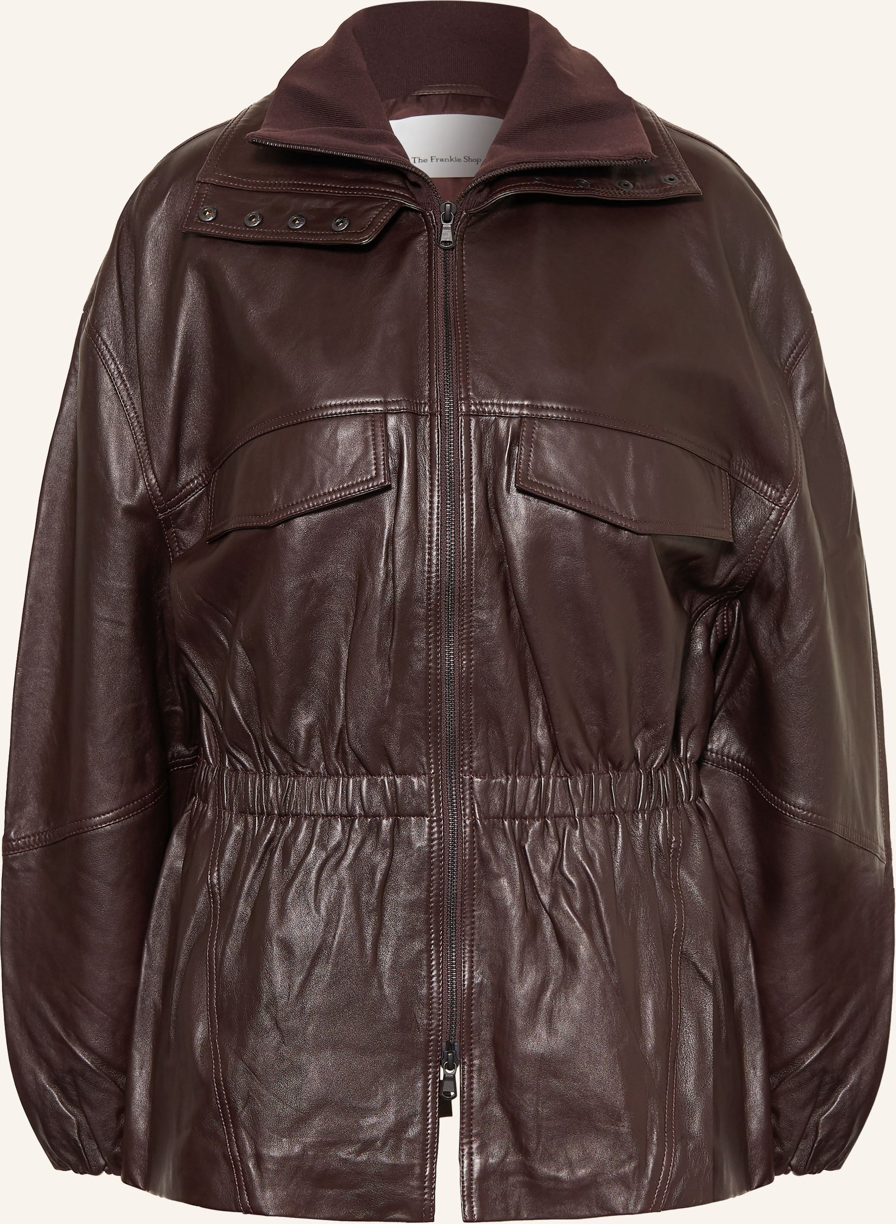 The Frankie Shop Lederjacke Carnaby rot