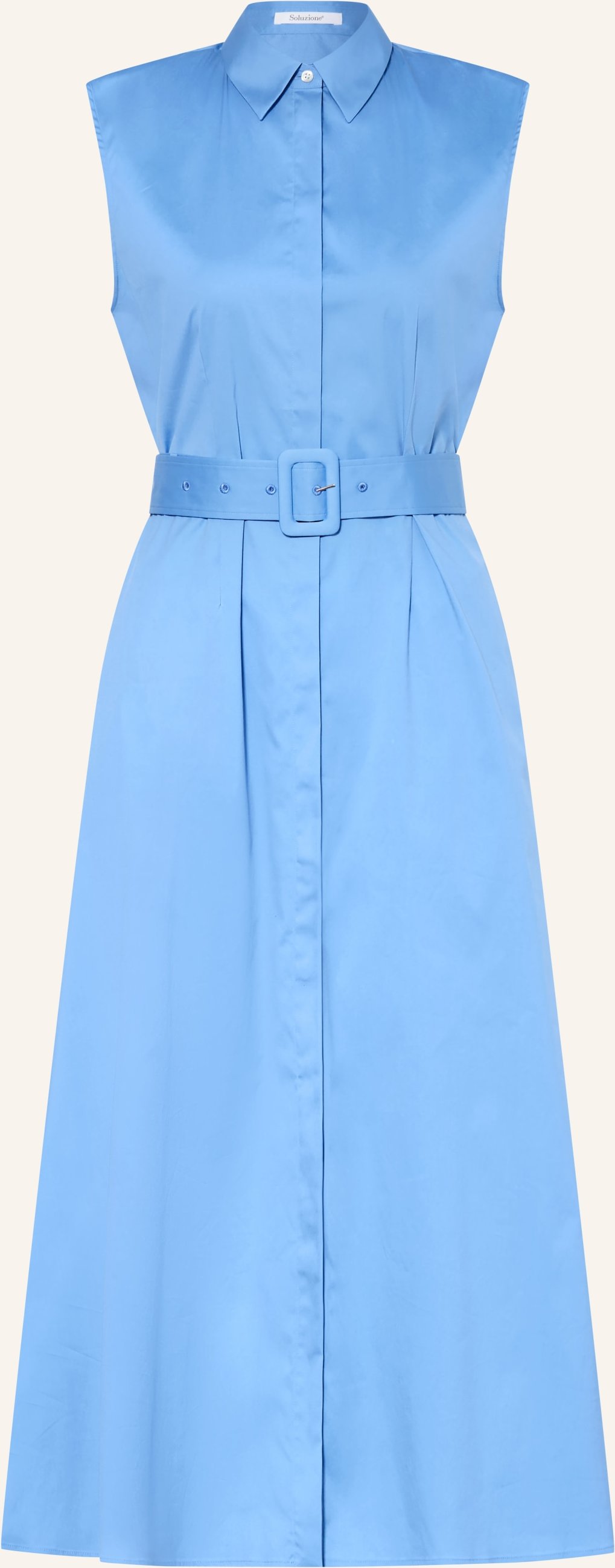 Soluzione Hemdblusenkleid blau