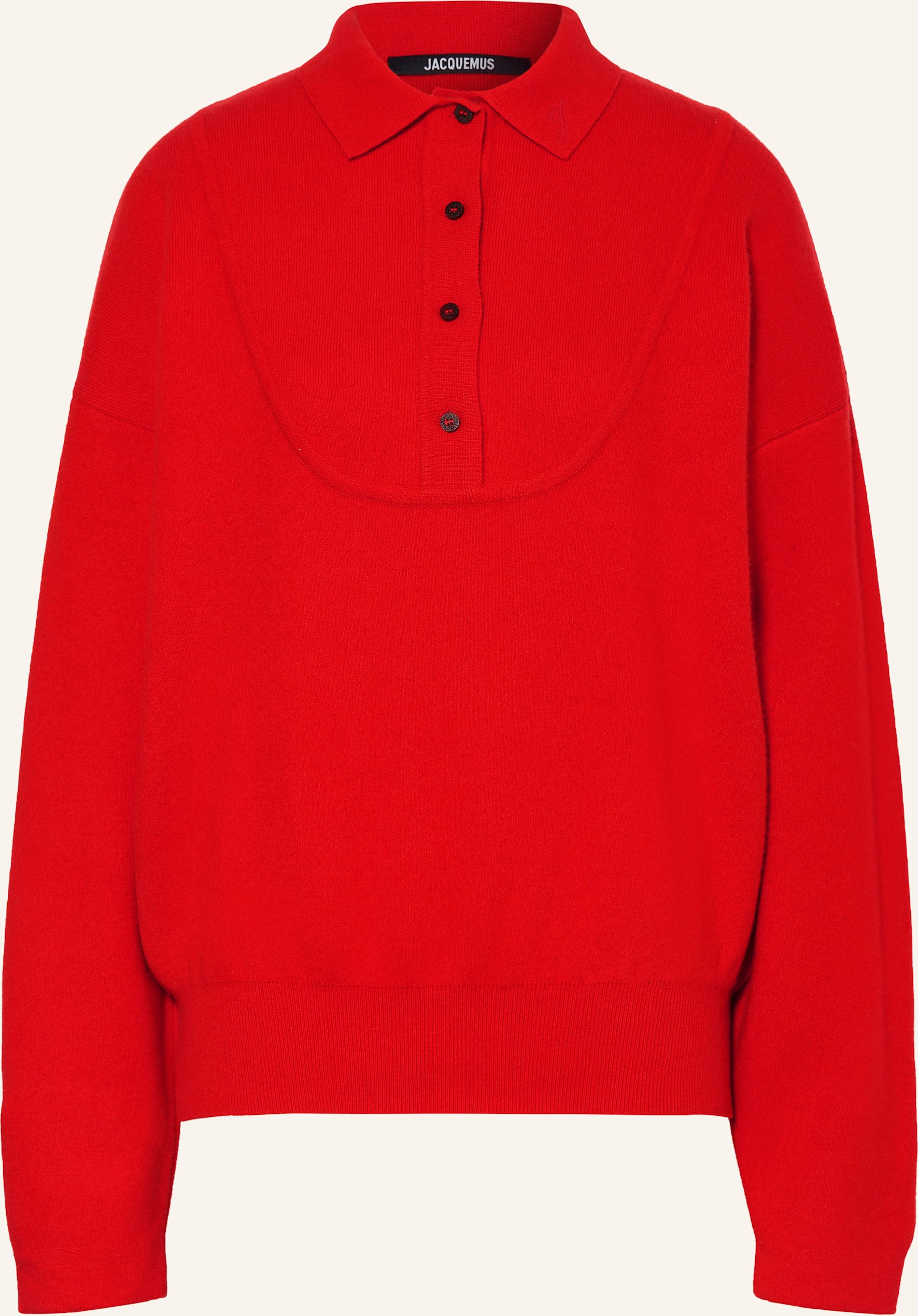 Thumbnail - Jacquemus Pullover La Maille Vareuse Pallone rot