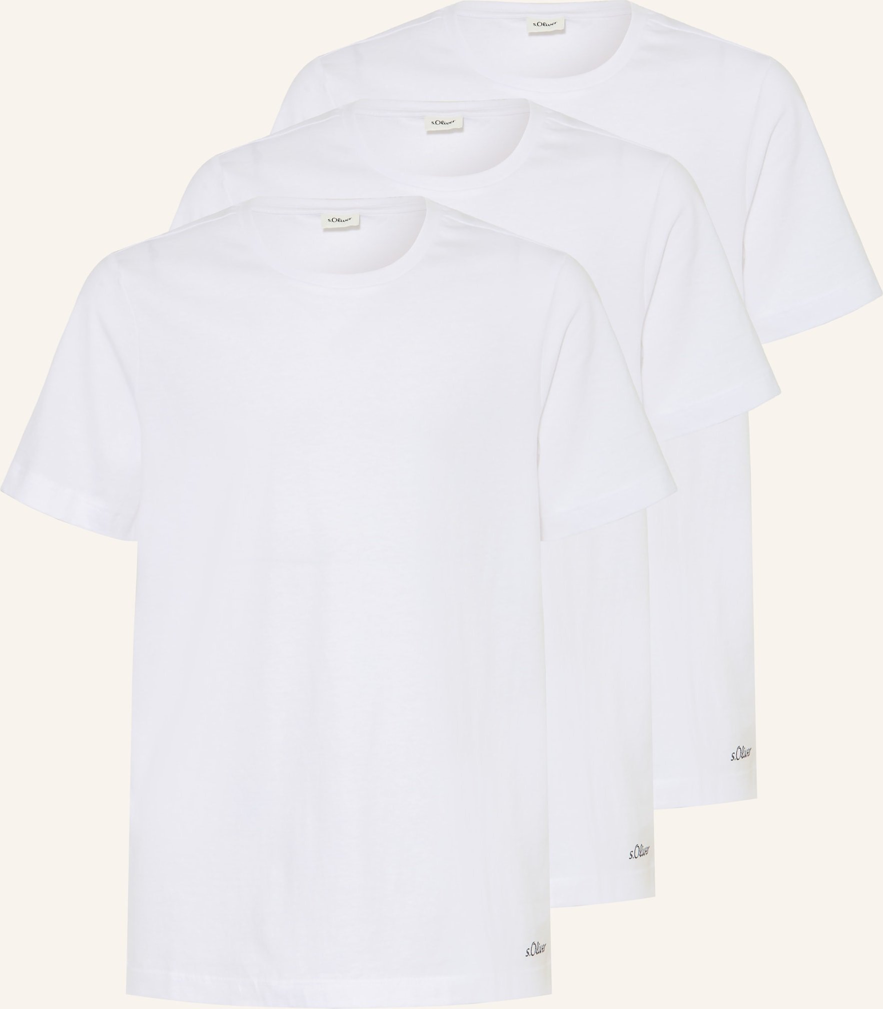 S.Oliver Red 3er-Pack T-Shirts weiss