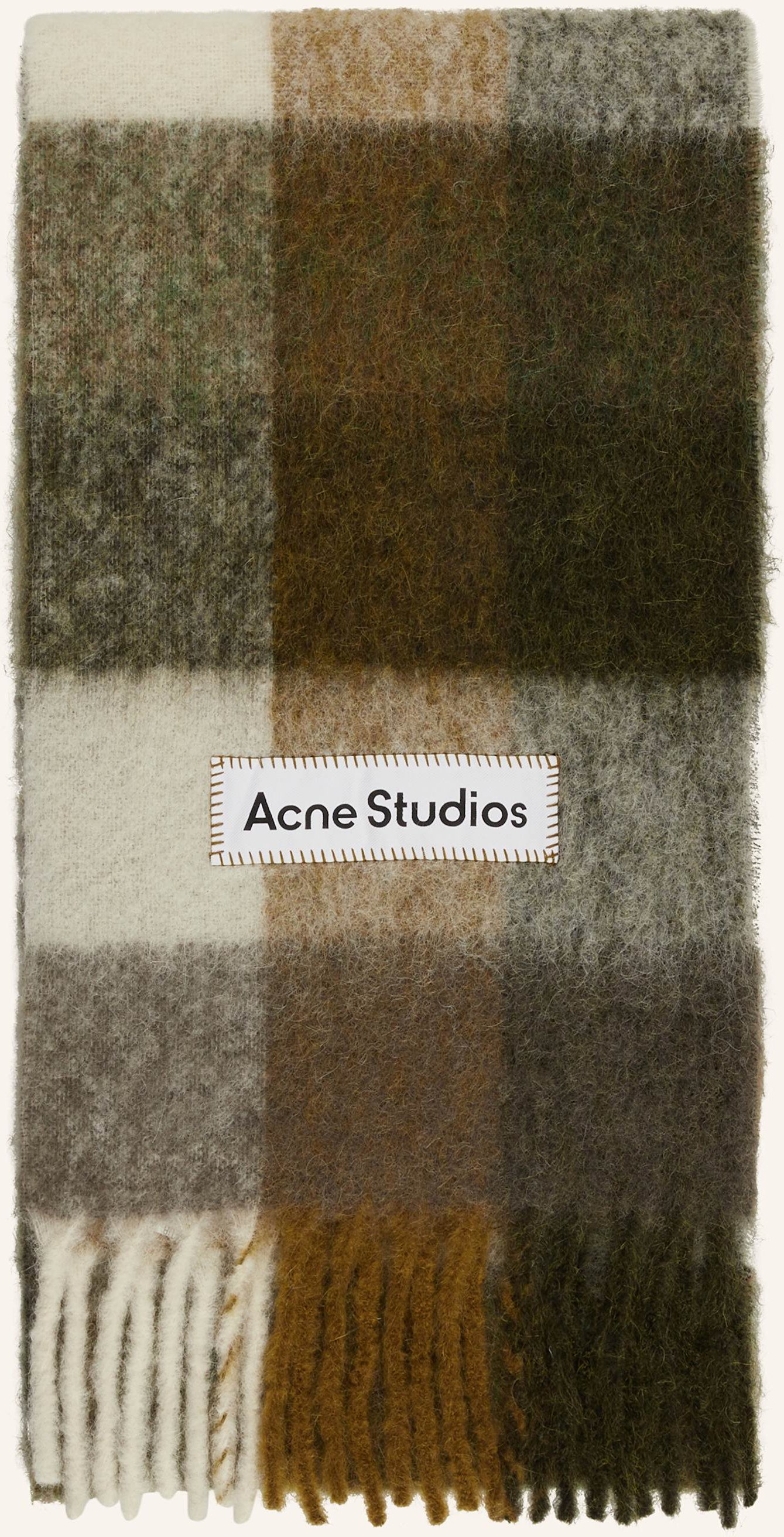 Acne Studios Schal Mit Alpaka gruen