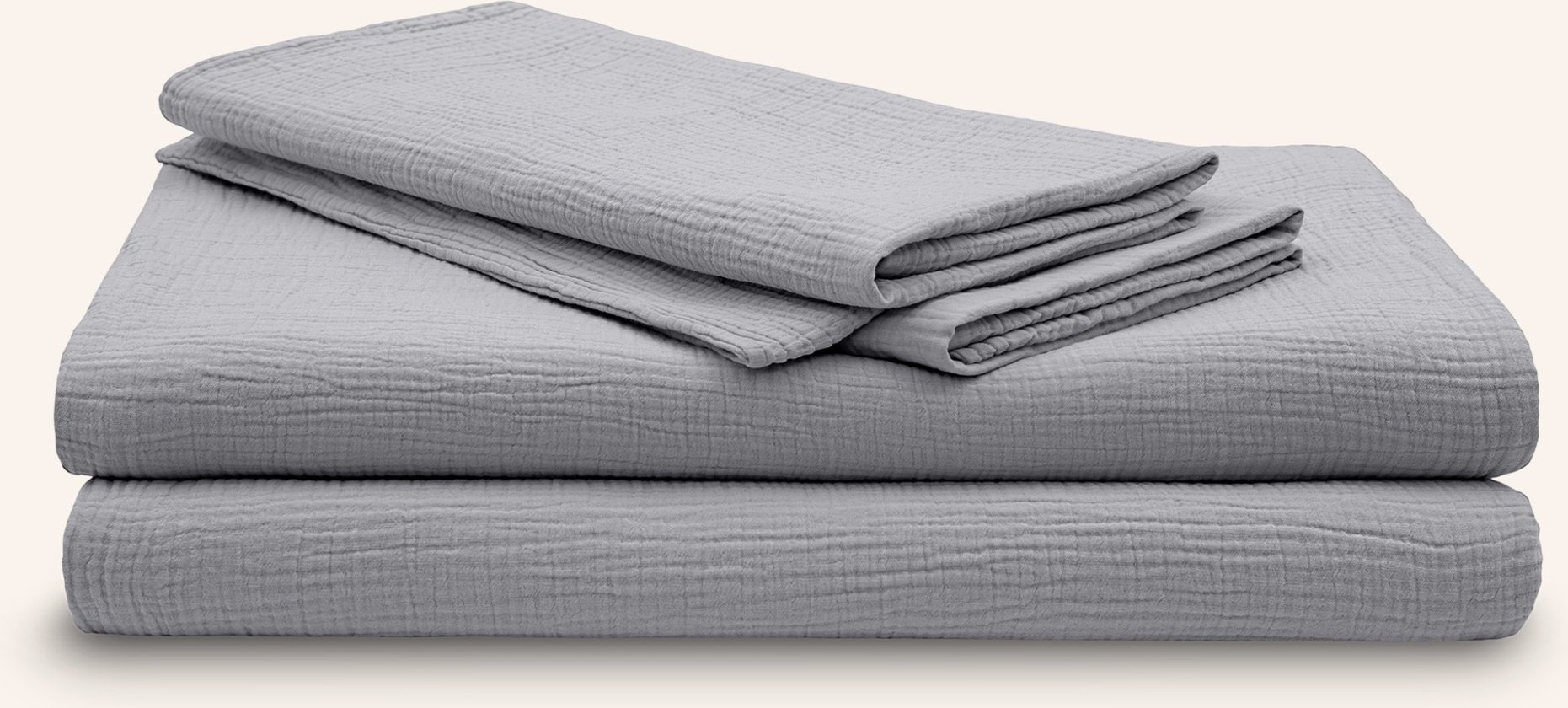 Royfort Bettwäsche-Set Musselin grau