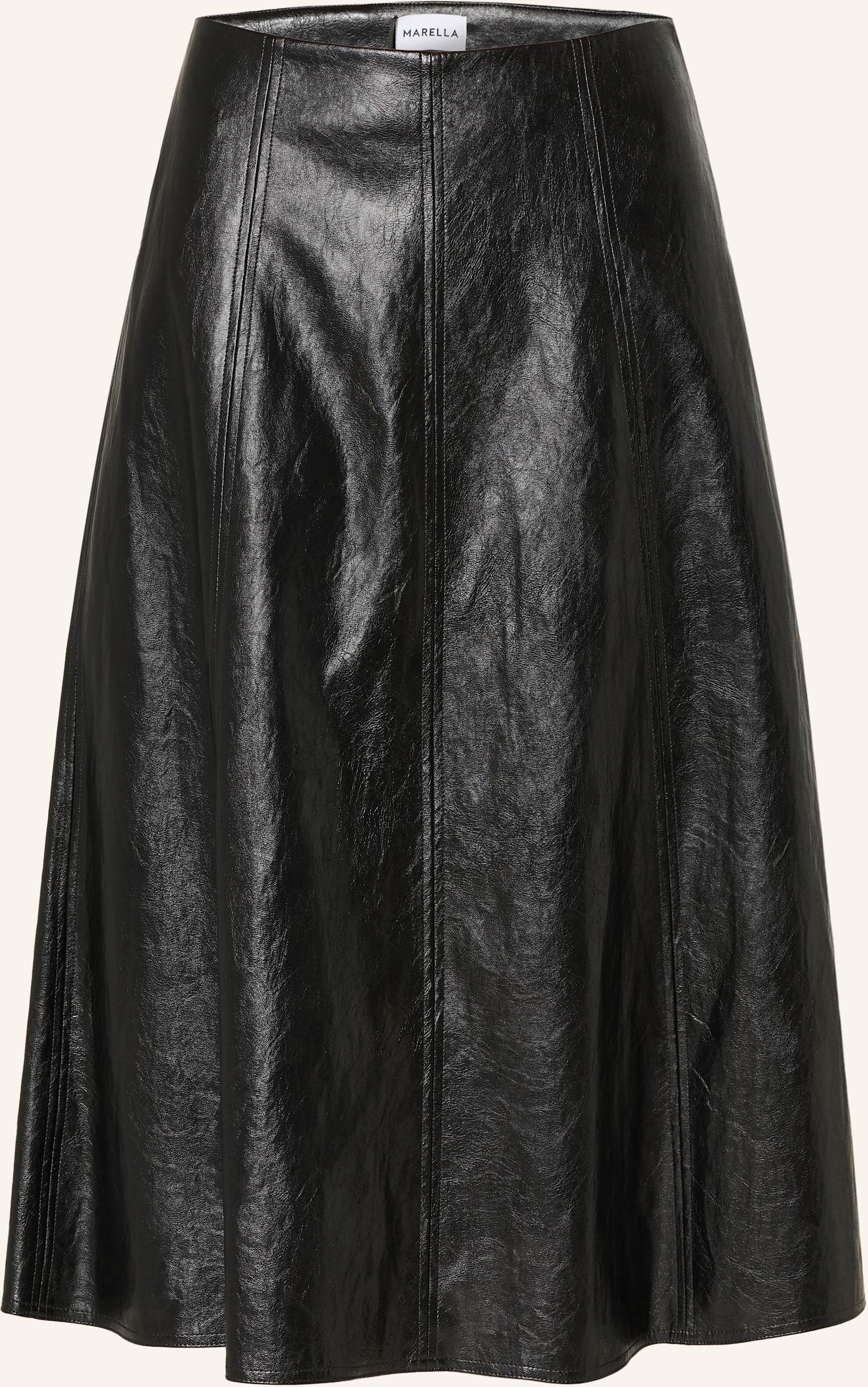 Marella Rock In Lederoptik schwarz