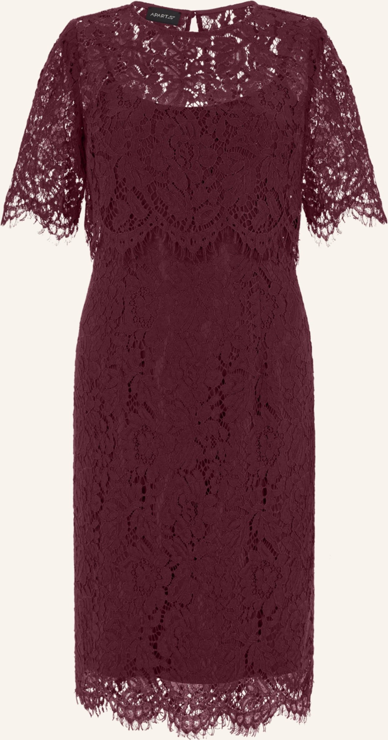 Apart Spitzenkleid Mit Spitzenjacke rot