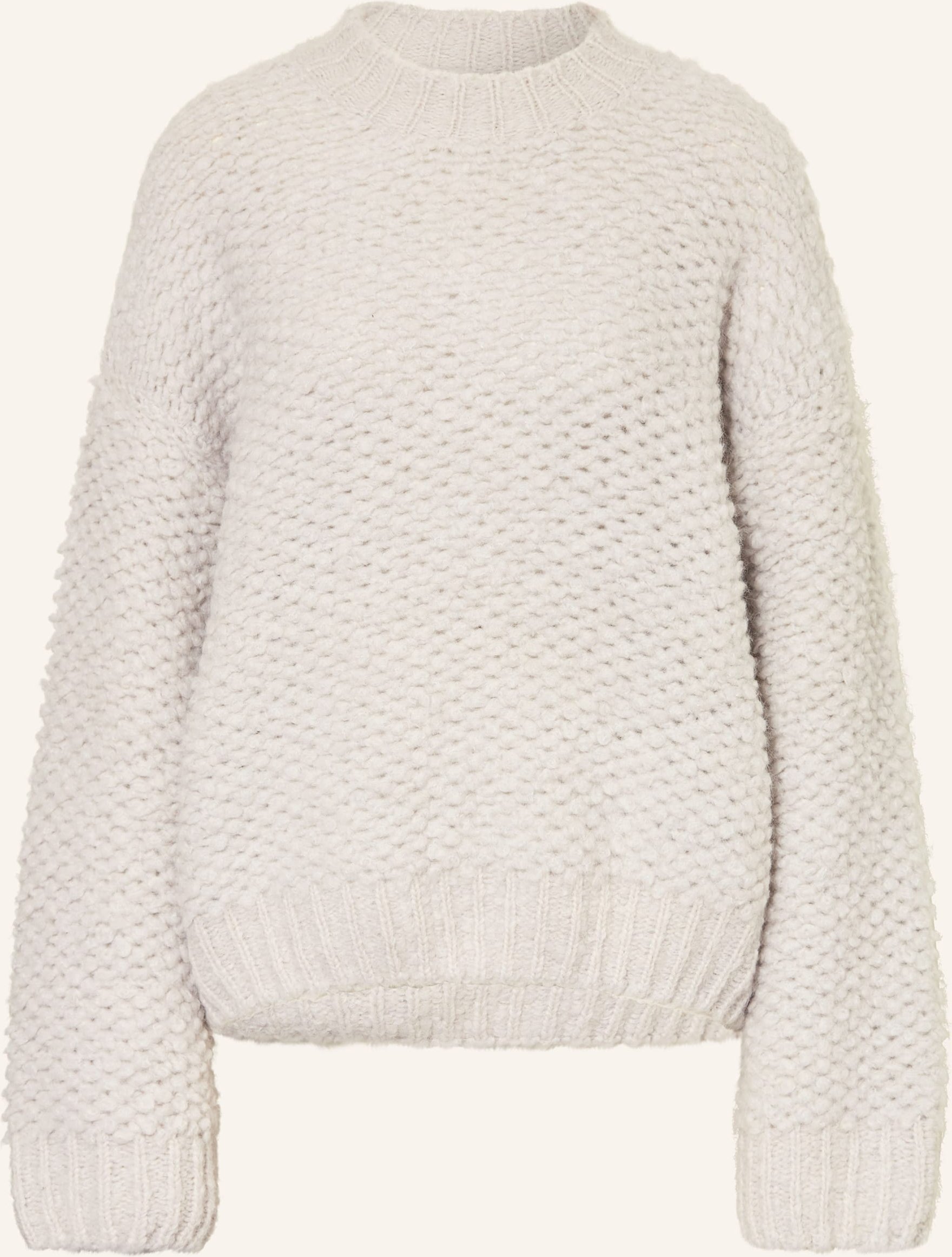 Black Palms Alpaka-Pullover Corsetta grau